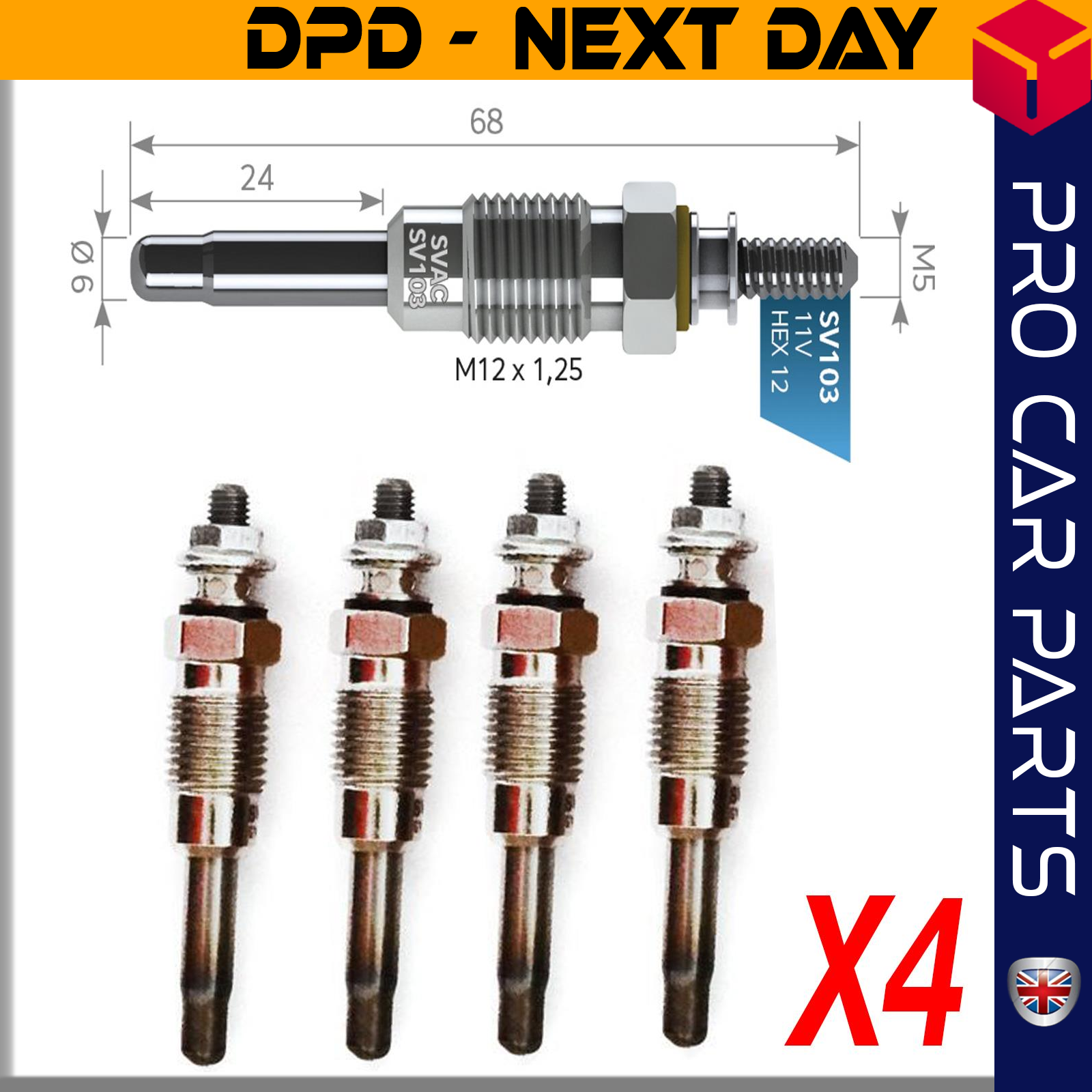 4 X JEEP LIBERTY CHEROKEE 2.1 TD / RENAULT R 11 R19- R21 1.6-1.9 D / VOLVO 340 360 1.6D Glow Plug