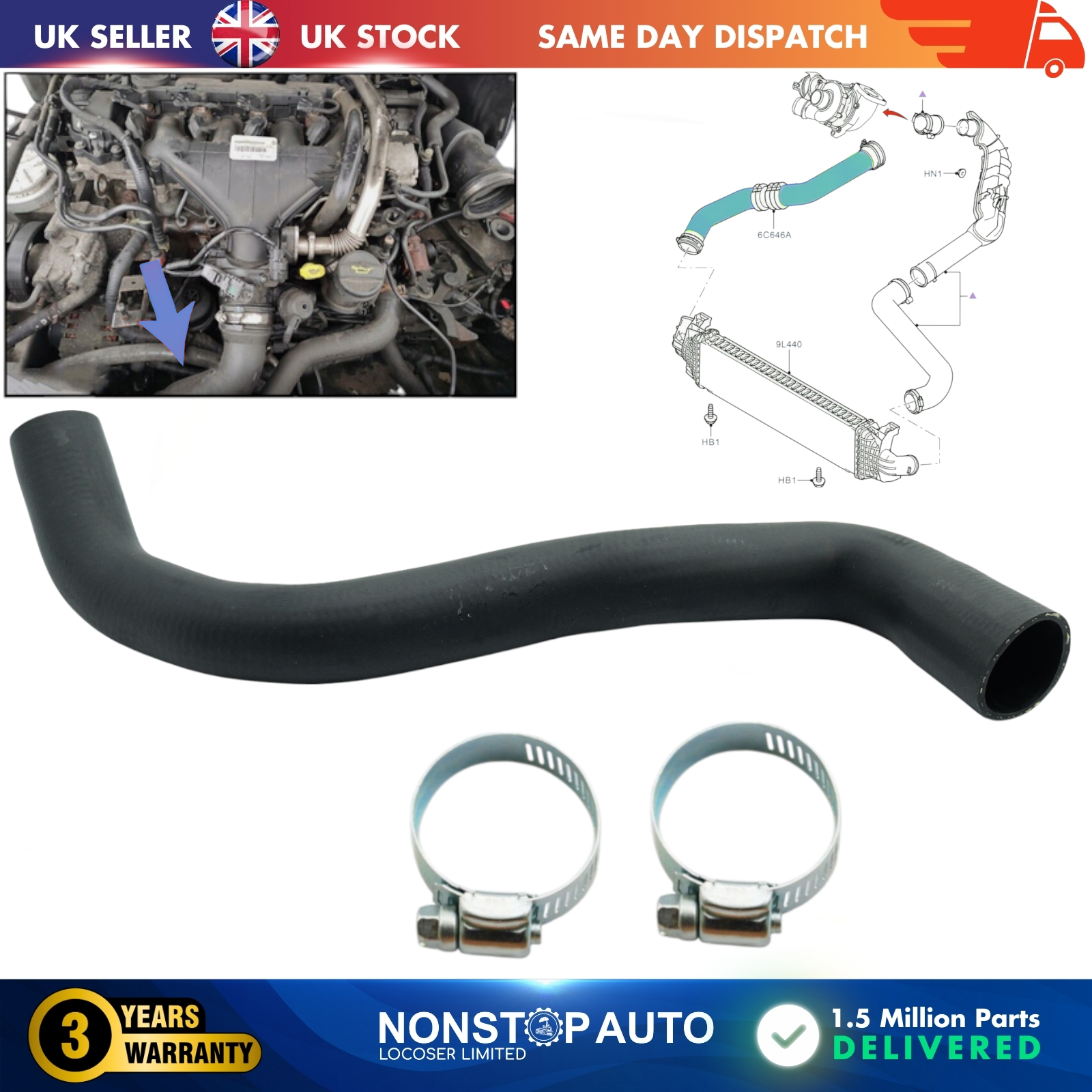 TURBO INTERCOOLER  HOSE PIPE FOR FORD  MONDEO IV  GALAXY II  S-MAX 1468764