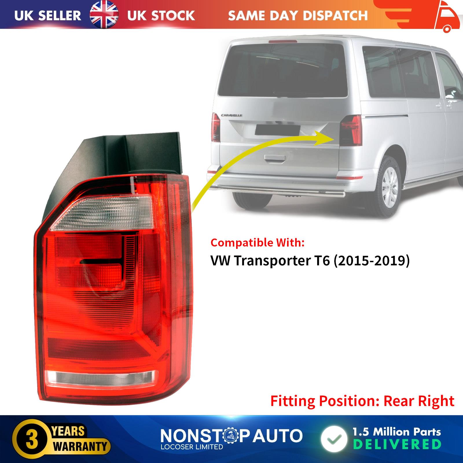 Tail Light Lamp Rear Right Side For VW Transporter T6 2015 - 2019 7E0945096K