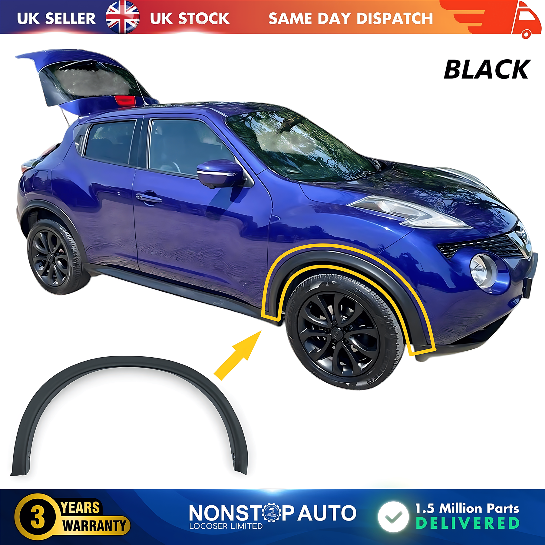 Wheel Arch Trim Moulding Front Right For NISSAN Juke F15 2010-2019 638601KA6A