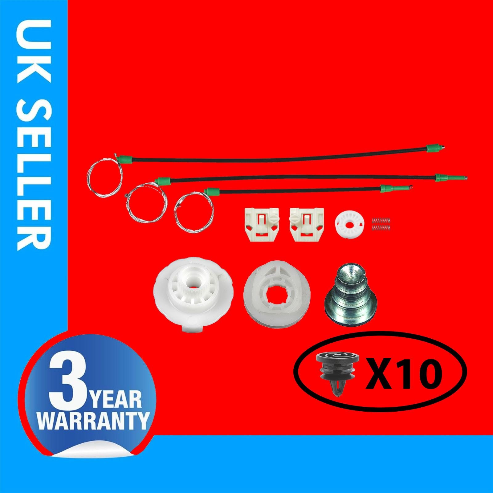 FOR SEAT TOLEDO WINDOW REGULATOR REPAIR KIT FRONT LEFT OR RIGHT