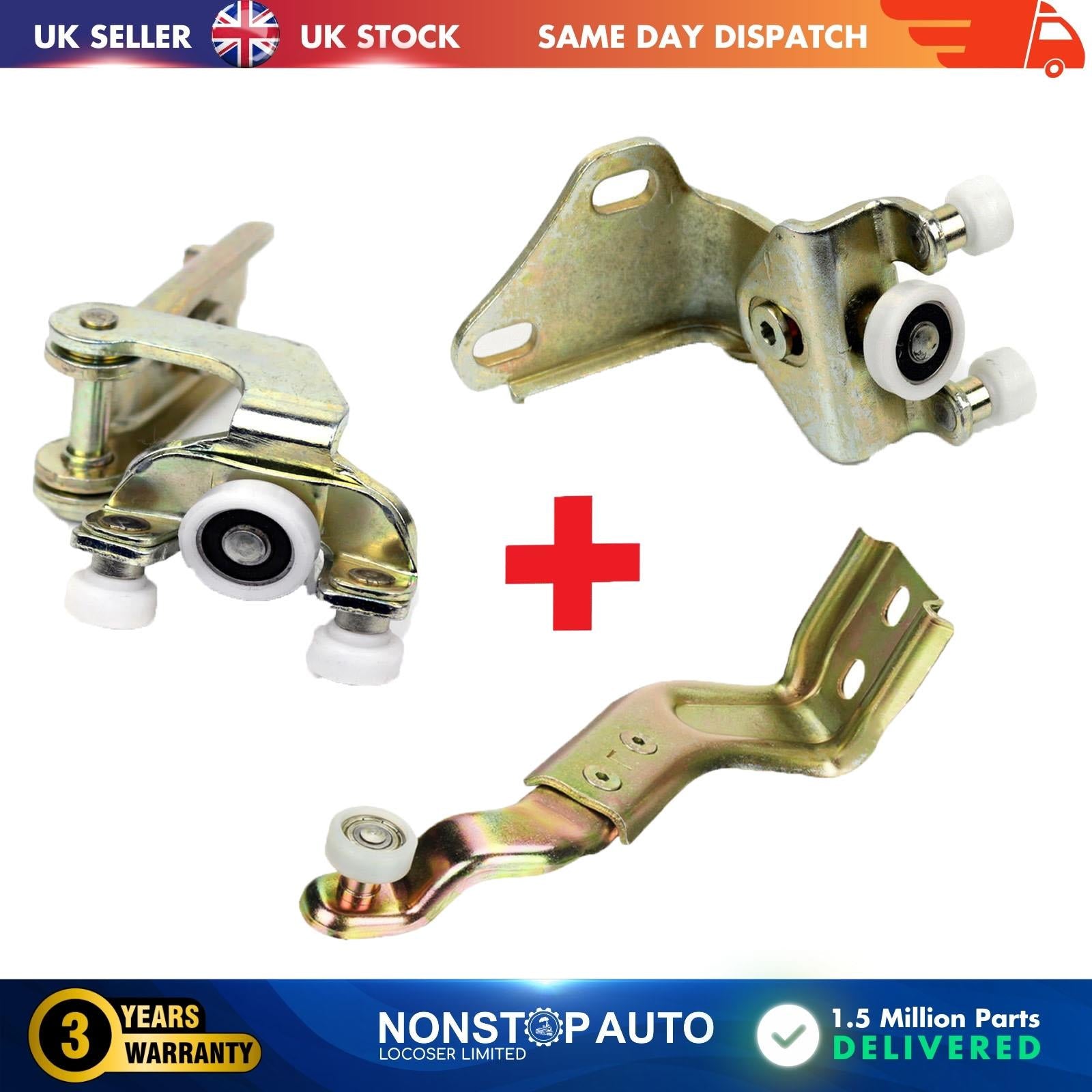 3X Sliding Door Roller Guide Hinge Bottom Middle Top Left For MERCEDES Sprinter