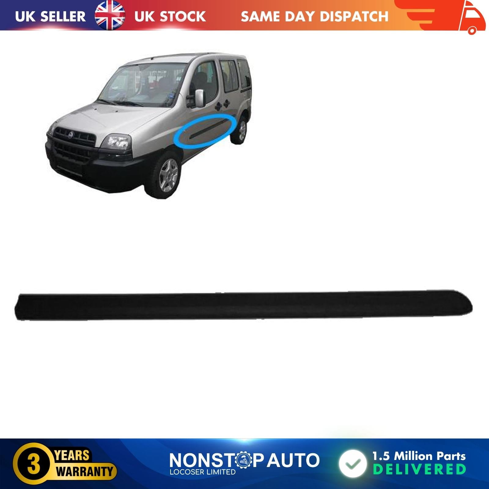 Side Door Moulding Panel Strip Panel Front Right Fits Fiat Doblo 735294278
