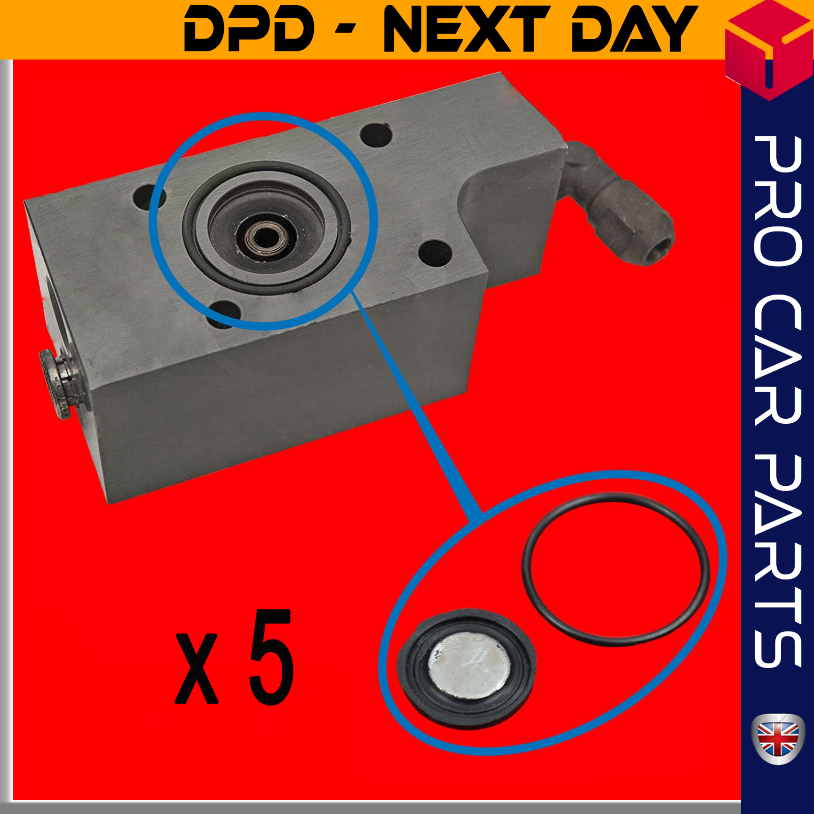 5X Eas Air suspension Valve Block Diaphragm Seal Mount Set Fits RANGE ROVER P38