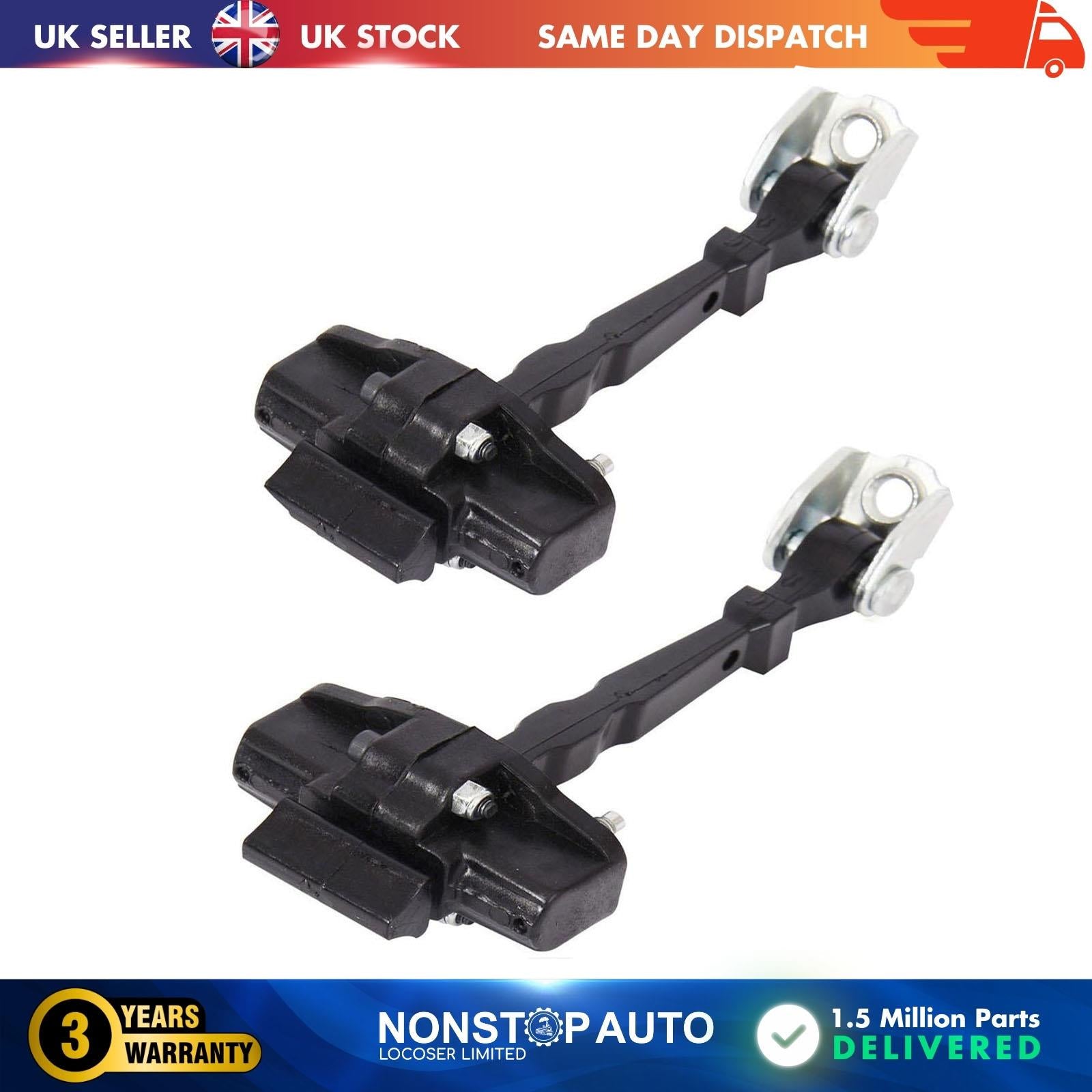 2 X Front Door Hinge Stop Check Strap Limitery Fits RENAULT Captur Mk1
