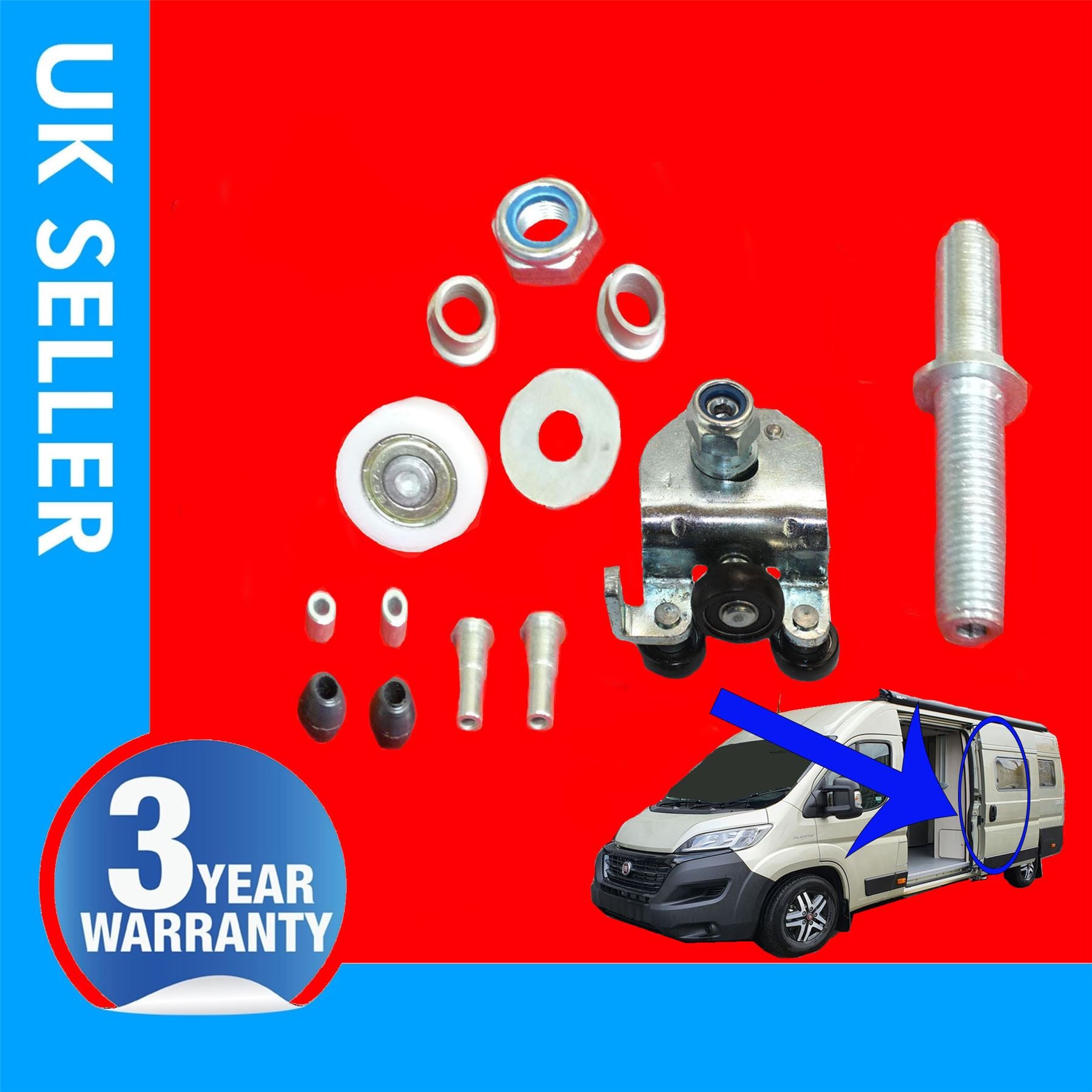 Sliding Door Roller Guide Hinge With Arm Top & Middle Right Side Fits Fiat Ducato Citroen Jumper Relay Peugeot Boxer 1344234080,9033.V3,