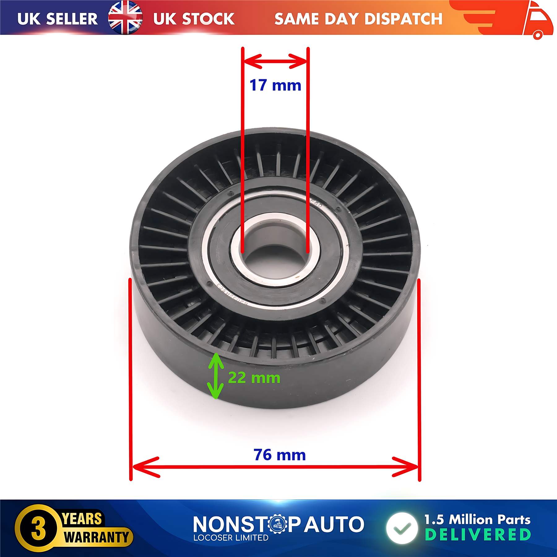 Fan Belt Tensioner Pulley V Ribbed Belt Idler For CHEVROLET Lacetti Nubira 1.8 VAUXHALL Astra G H Combo Corsa C Meriva A Signum Tigra Vectra C Zafira SAAB 9-3 90571758