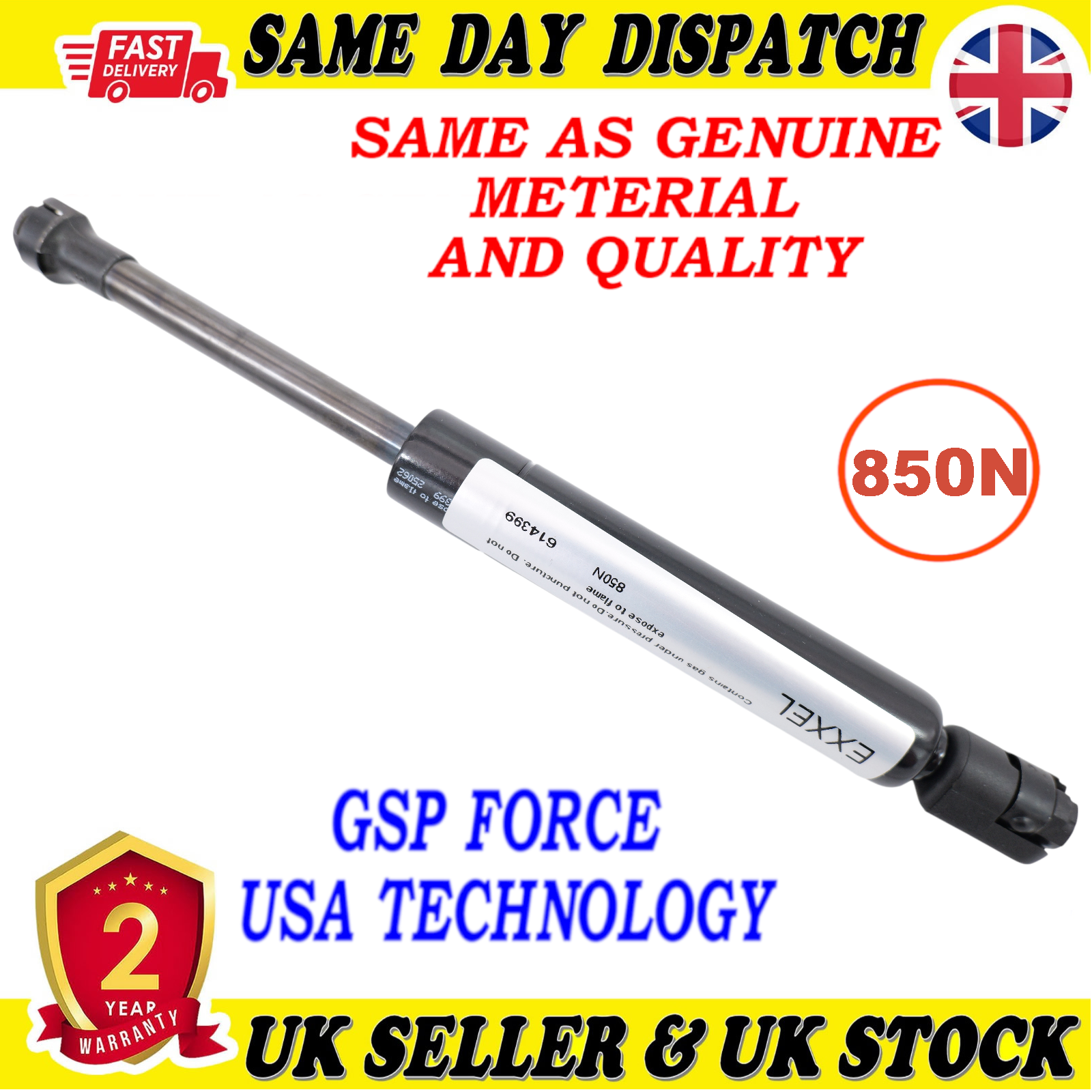 TAILGATE BOOT GAS STRUTS 850 Newton FOR MERCEDES M-CLASS W163  1638800029