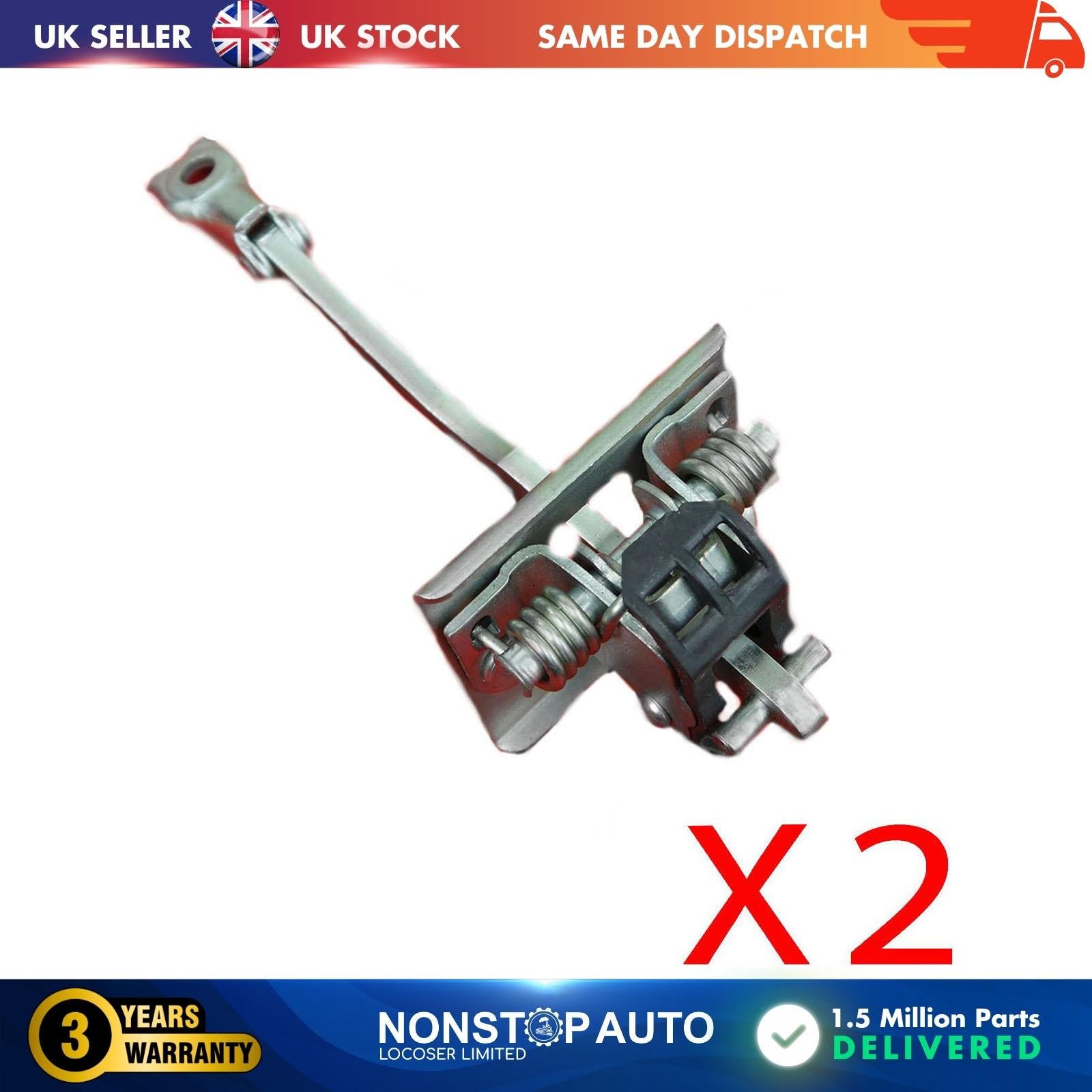 2 X Front Door Hinge Stop Check Strap Limitery Right and Left Side Fits PEUGEOT 5008  3008  9181Q2