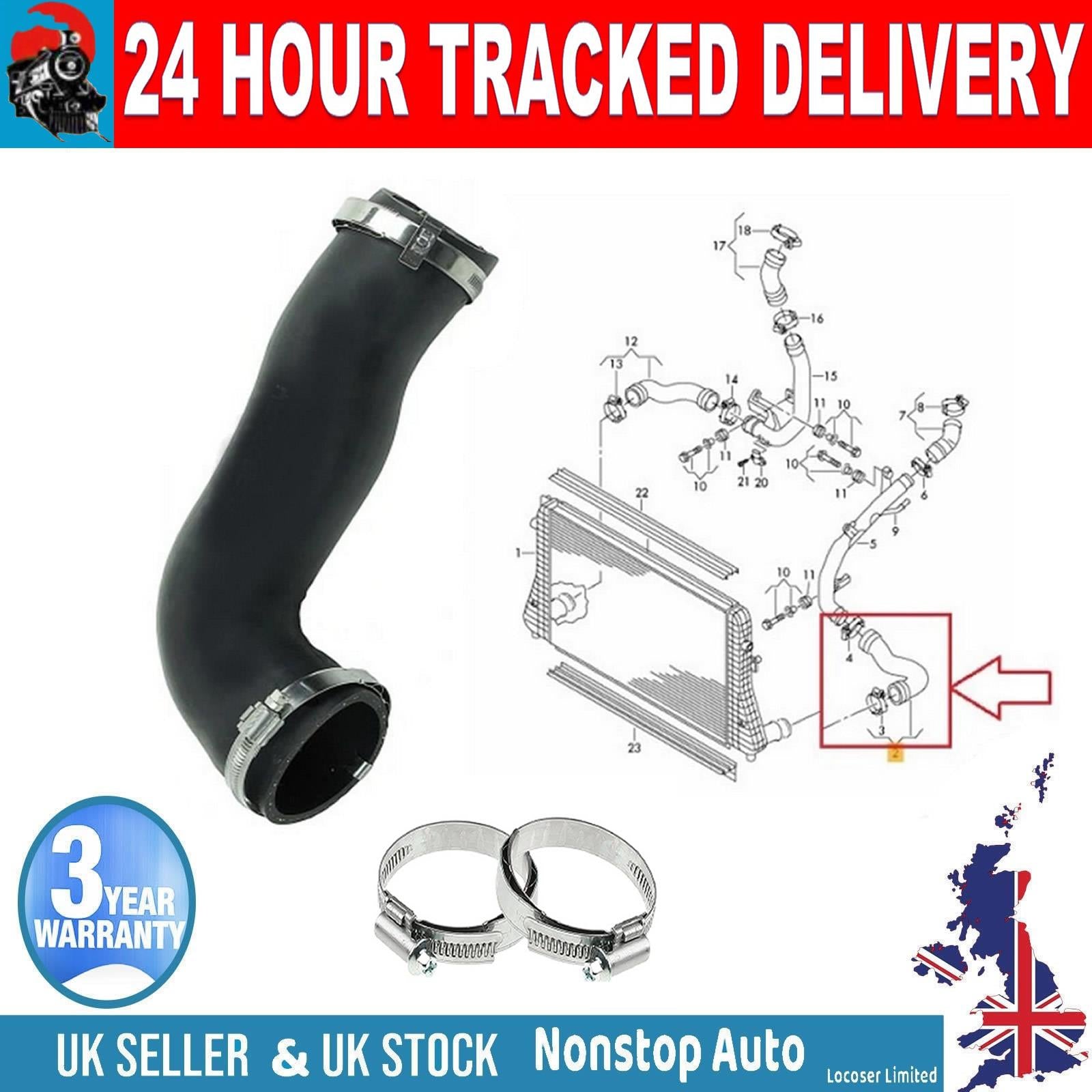 TURBO INTERCOOLER HOSE PIPE FOR  VW BEETLE CADDY CC B7 EOS GOLF VI JETTA III IV PASSAT ALLTRACK B6 B7  CC SCIROCCO III SHARAN TOURAN AUDI A3 SEAT ALTEA LEON SKODA OCTAVIA SUPERB II YETI 1K0145832AC
