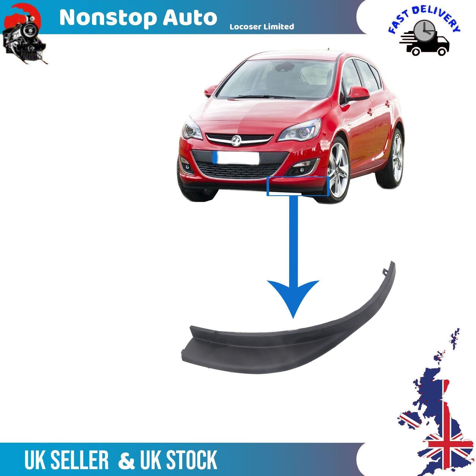 front bumper Splitter Extension Left Side For VAUXHALL OPEL Astra J 13387155
