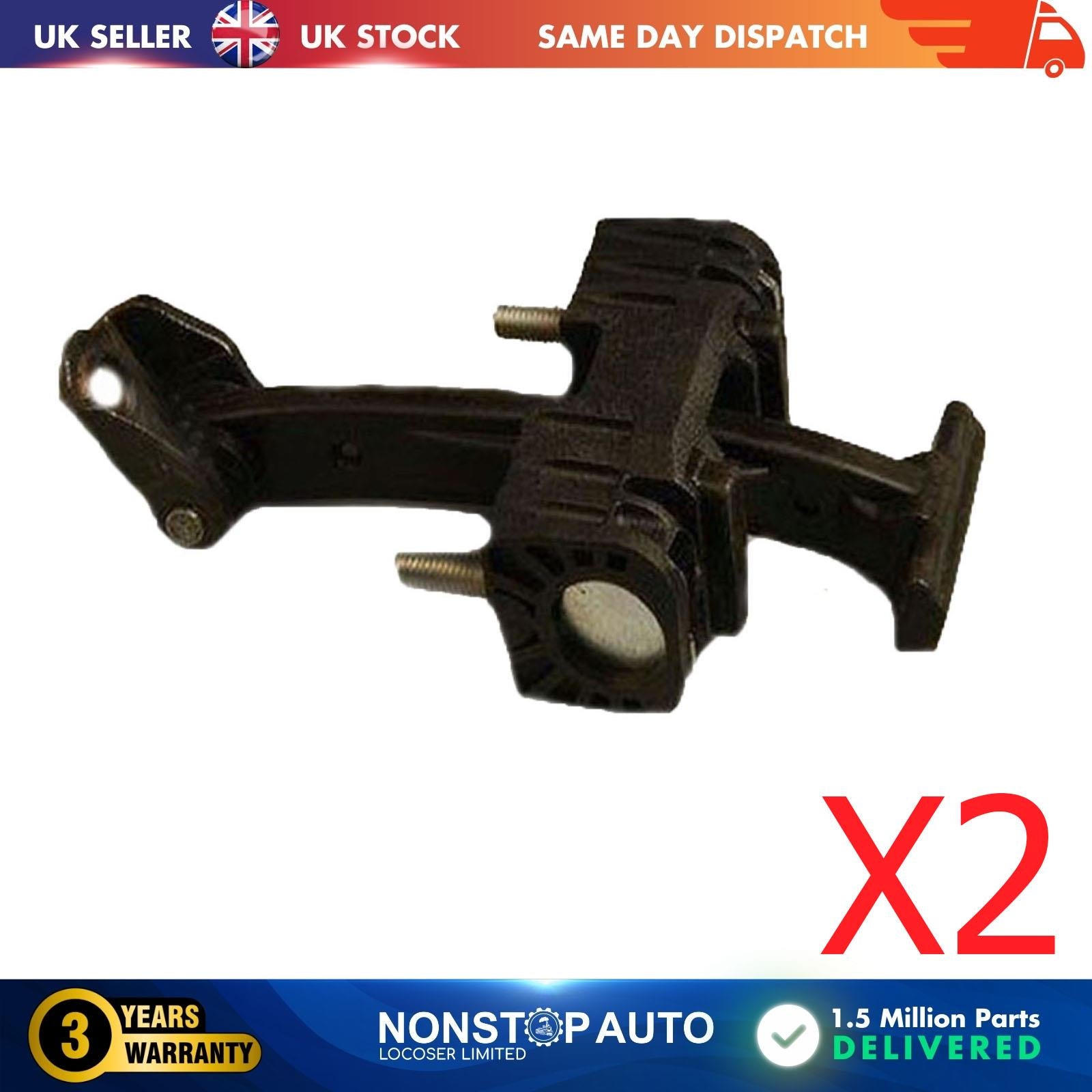 2 X Front Door Hinge Stop Check Strap Limitery Right and Left Side Fits PEUGEOT 407 9181J0