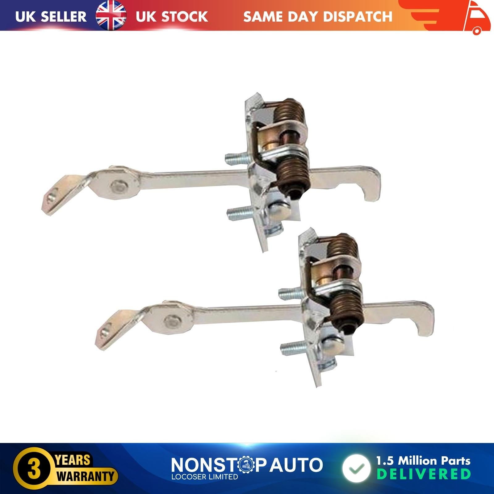 2 X Front Door Hinge Stop Check Strap Limitery Right and Left Side Fits RENAULT Kangoo Espace II  Express  Super5  19 I II  21  Laguna  NISSAN Kubistar  DACIA Duster  Logan  Sandero ( 7700303548