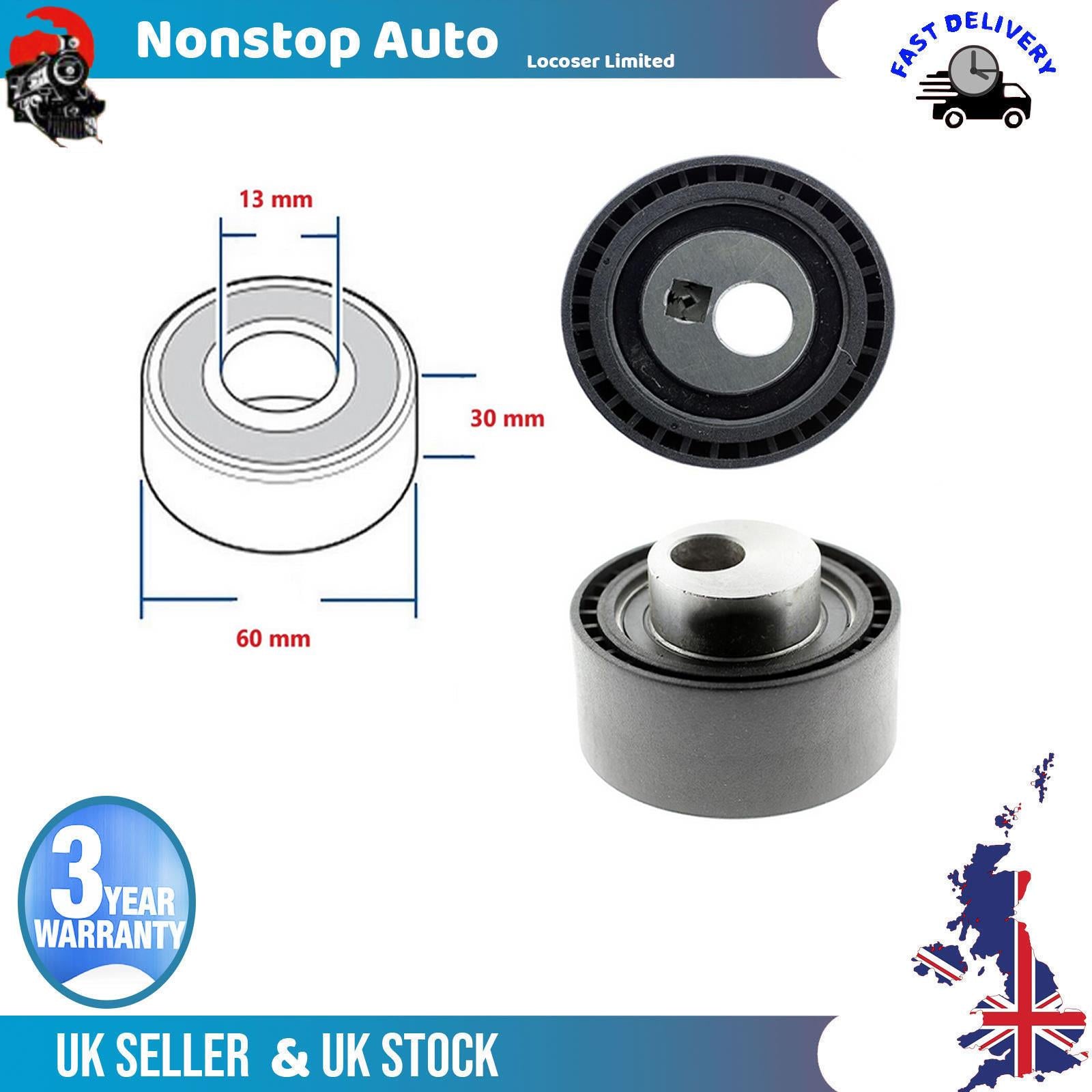 Fan Belt Tensioner Pulley - V - Ribbed Belt Idler For FIAT Ducato 082961