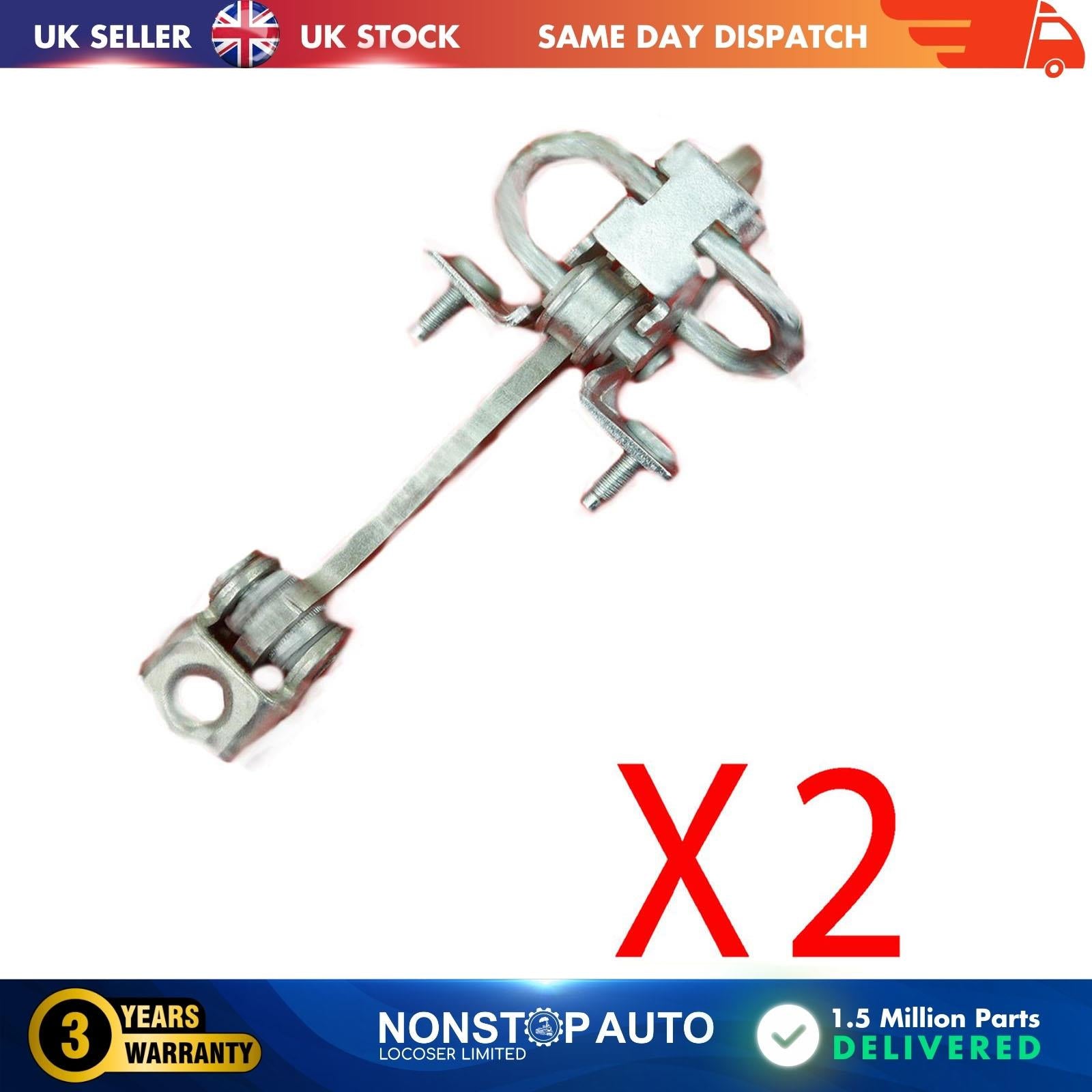 2 X Rear Door Hinge Stop Check Strap Limitery Right Left Fits VAUXHALL VectraC