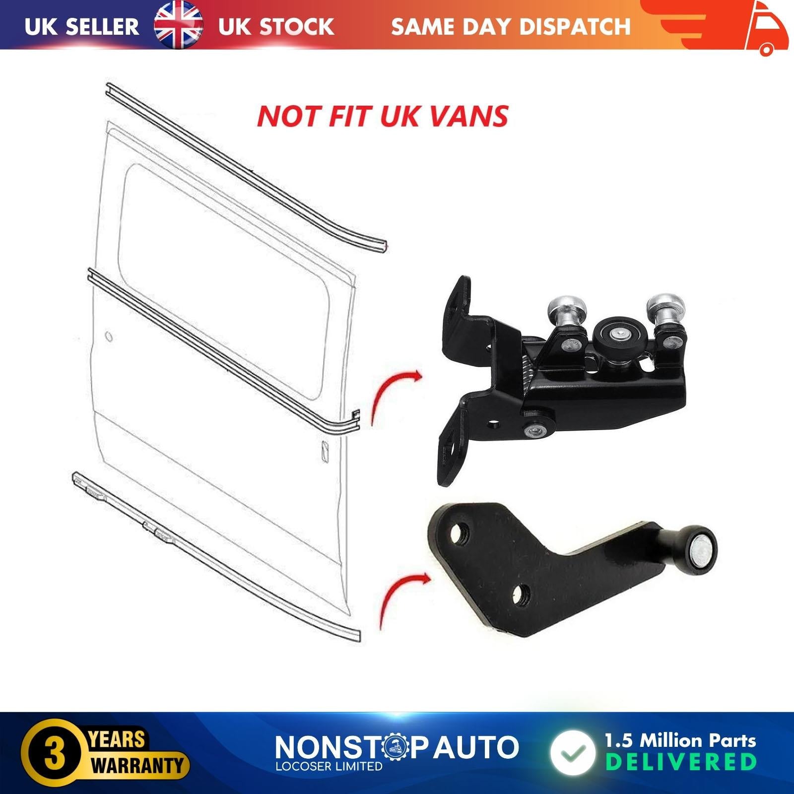 2X Sliding Door Roller Guide Hinge Bottom and Middle Right FORD Transit MK6 MK7