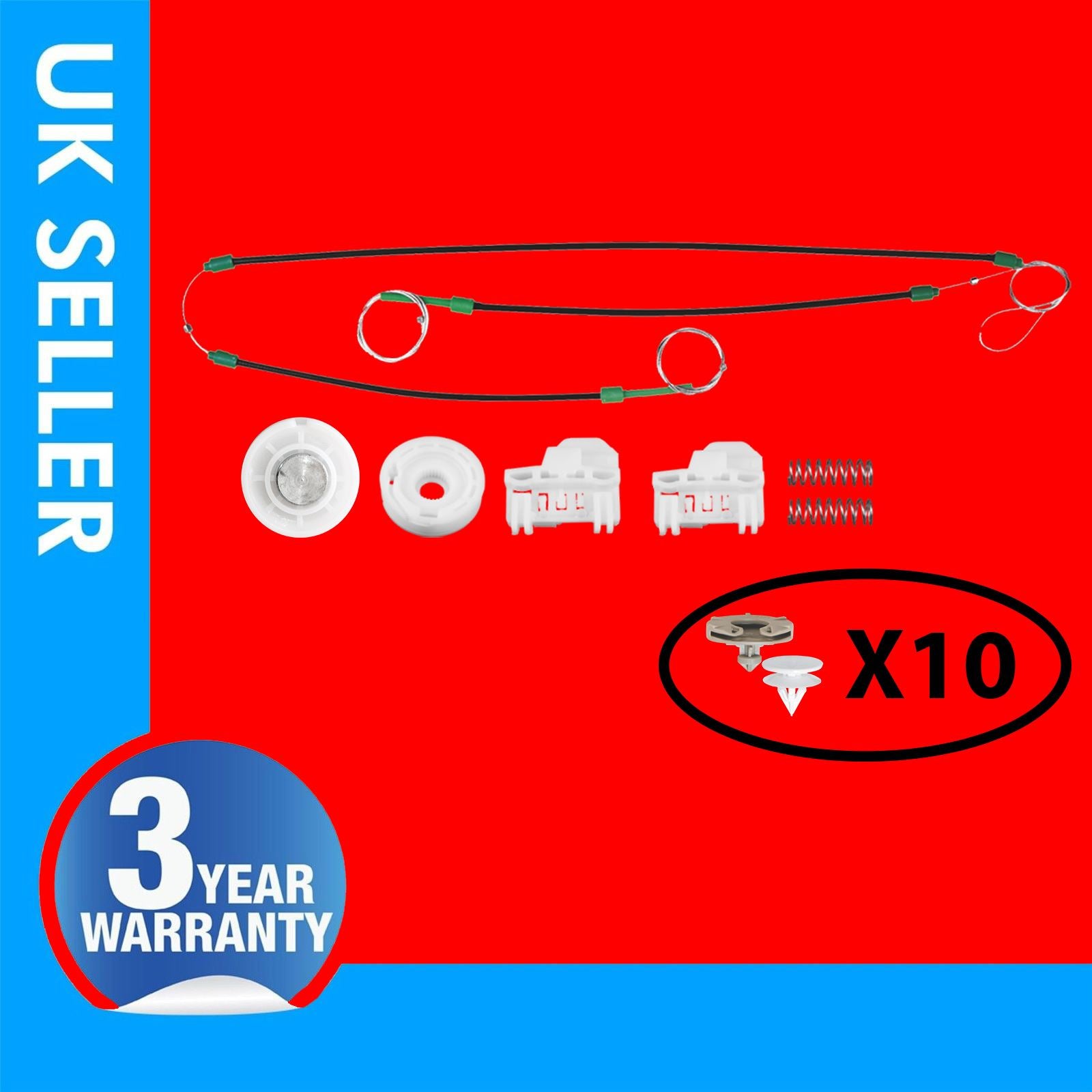 FOR VW POLO HATCHBACK WINDOW REGULATOR REPAIR KIT FRONT RIGHT HAND SIDE
