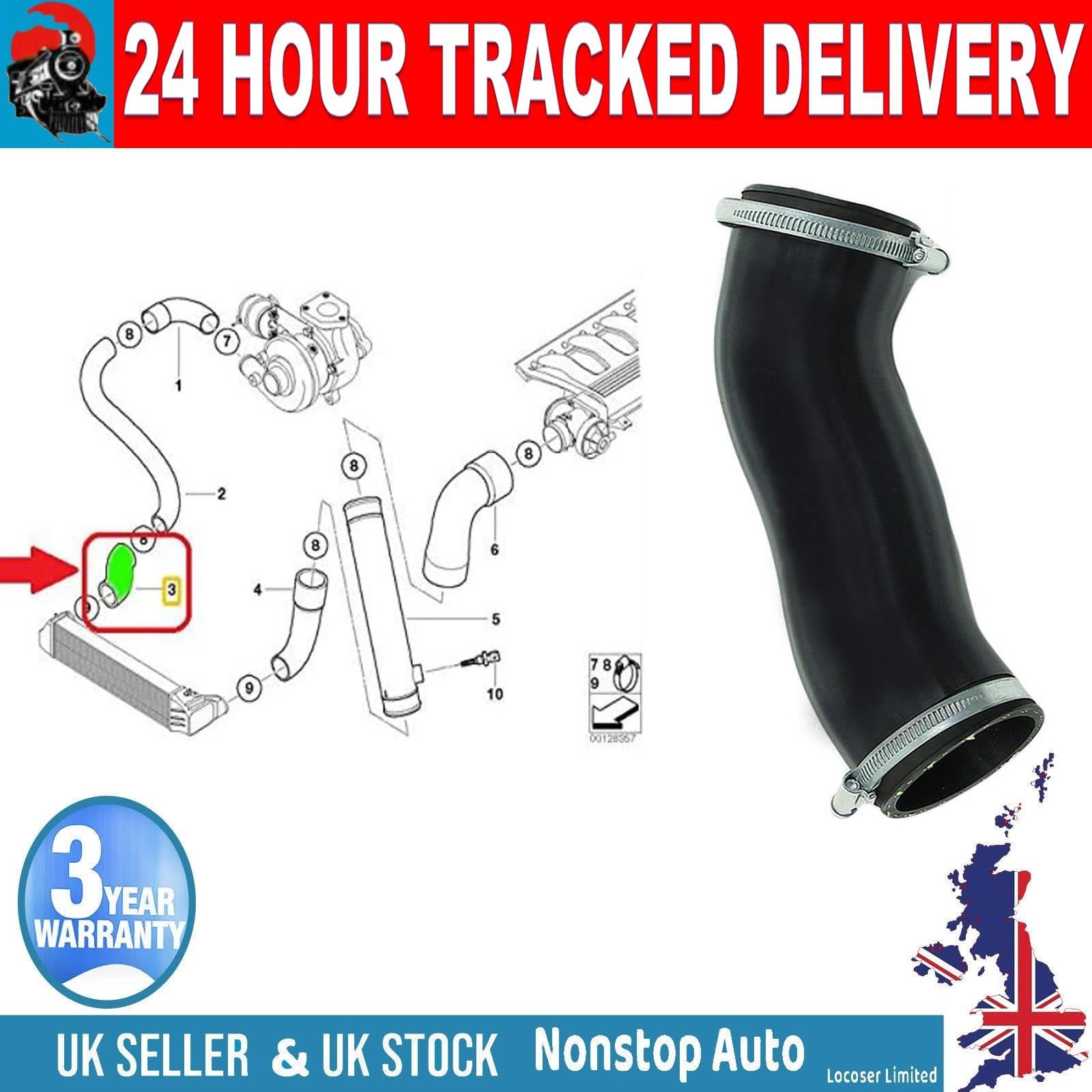 TURBO INTERCOOLER TURBO HOSE PIPE FOR  BMW 5.25 D.-5.30 D. E39  11612249669