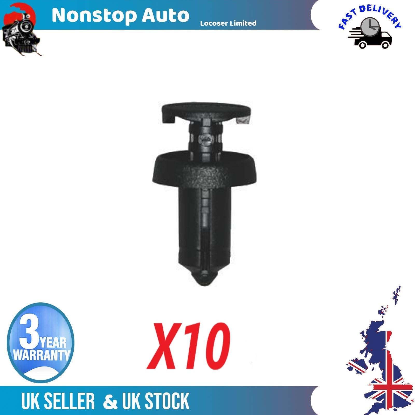 10 X Wheel Arch Panel Splash Guard Retainer Clips For RENAULT Clio Espace