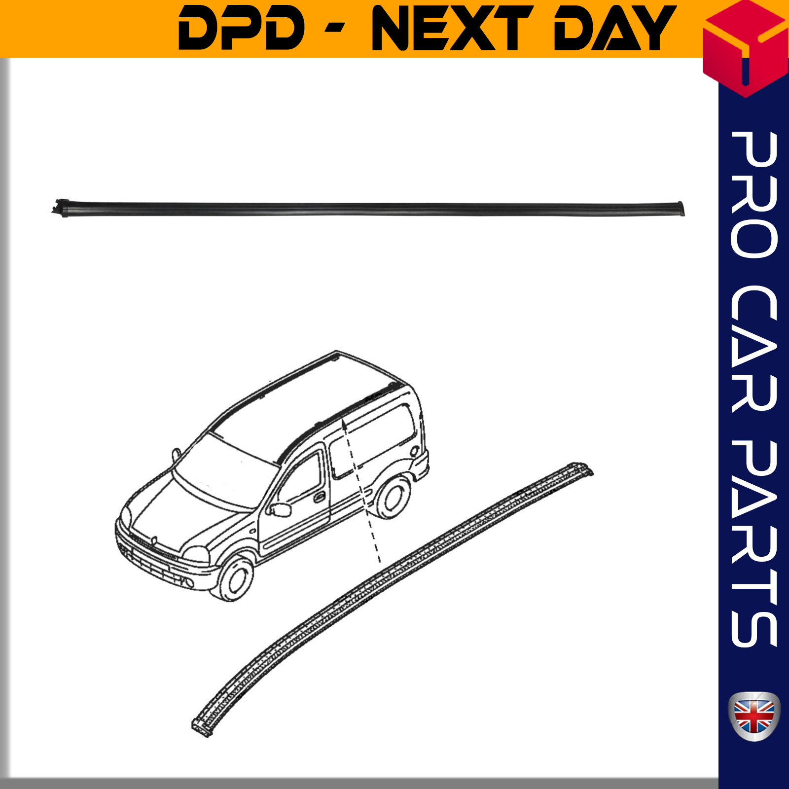 ROOF ROCK RAIL BAND LEFT SIDE FITS RENAULT Kangoo II  7700304875
