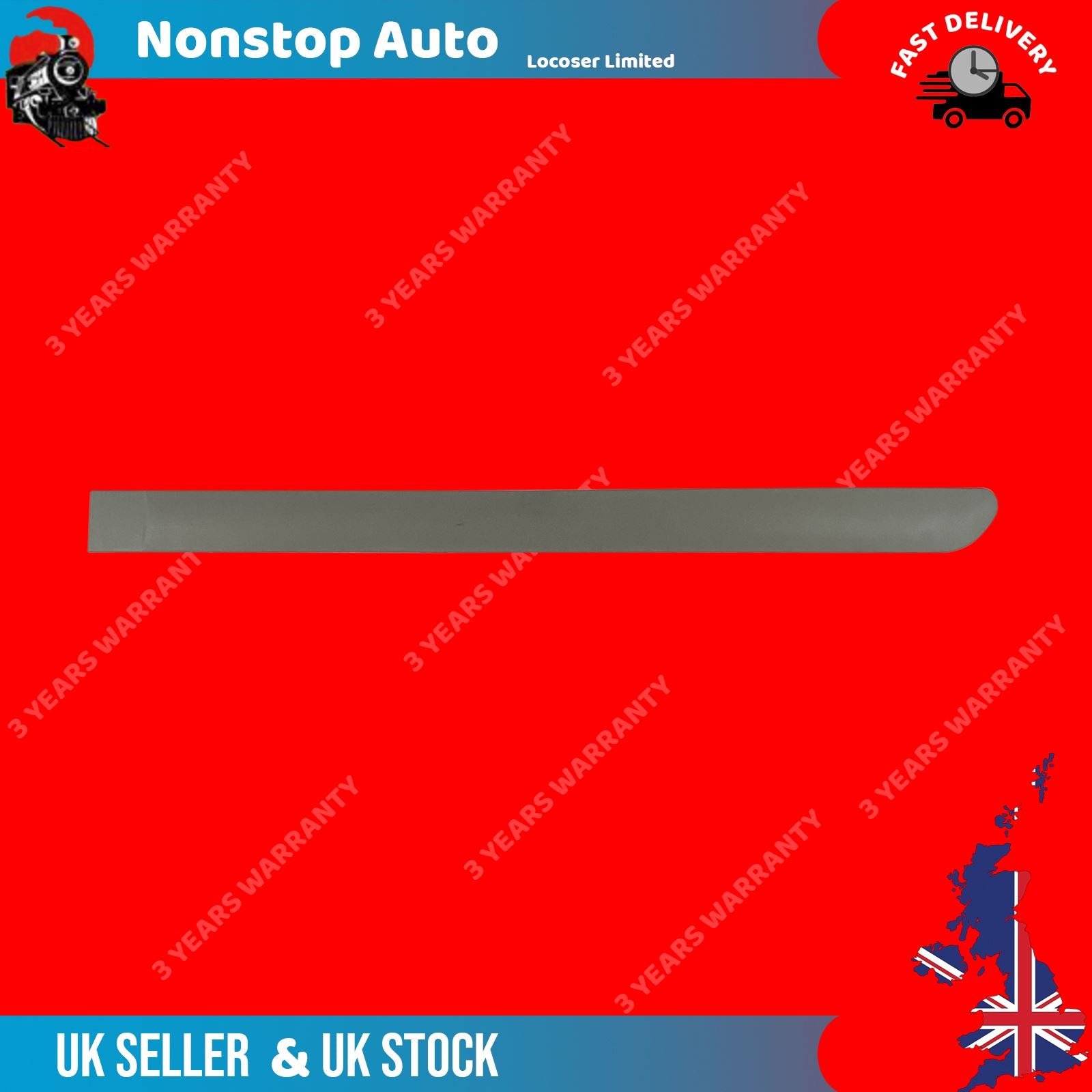 REAR DOOR MOULDING PANEL TRIM STRAP LEFT PAINTABLE FITS PEUGEOT 307 8546H7
