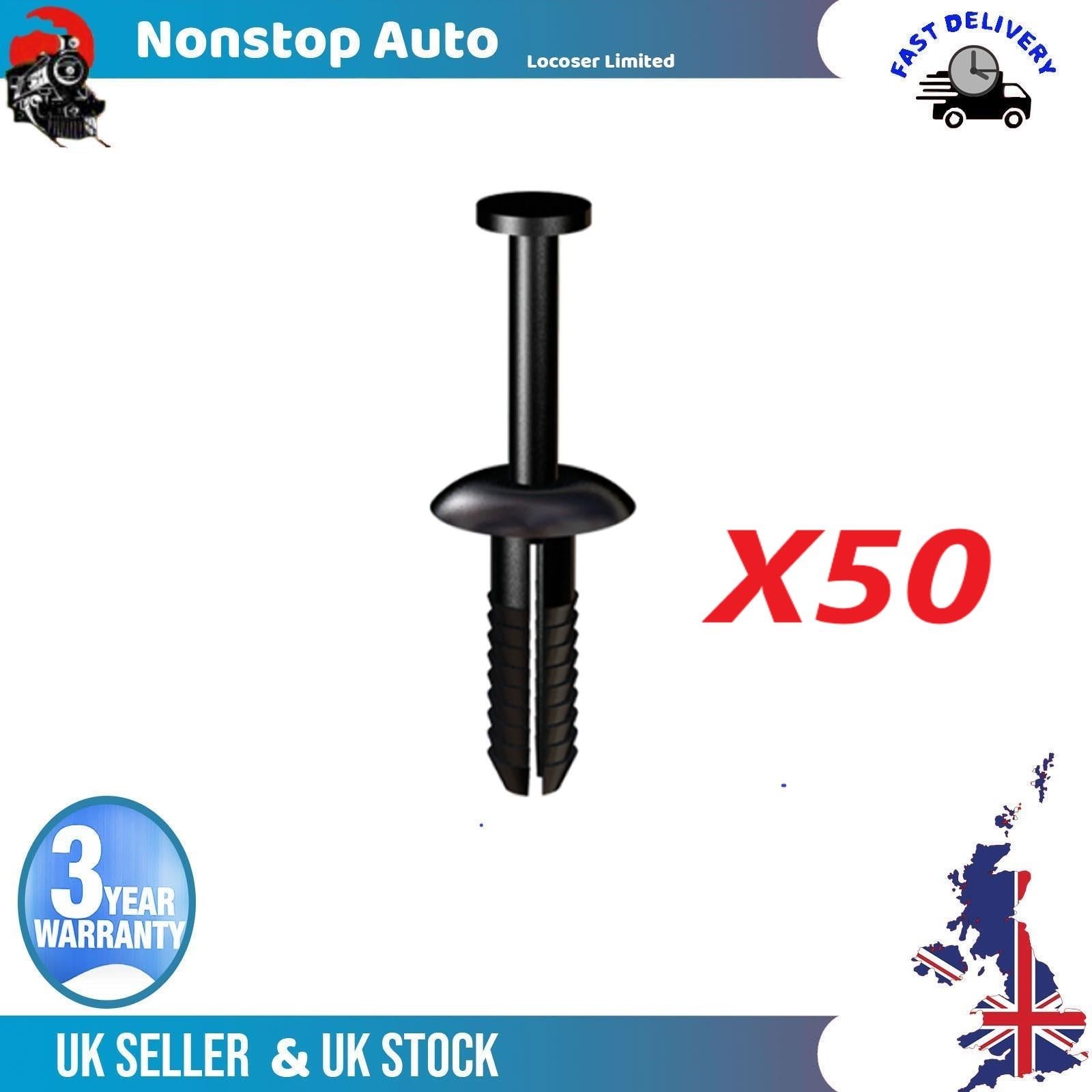 50X Bumper Wheel Arch Rivet Panel Retaining Trim Clips For MERCEDES E -S Series