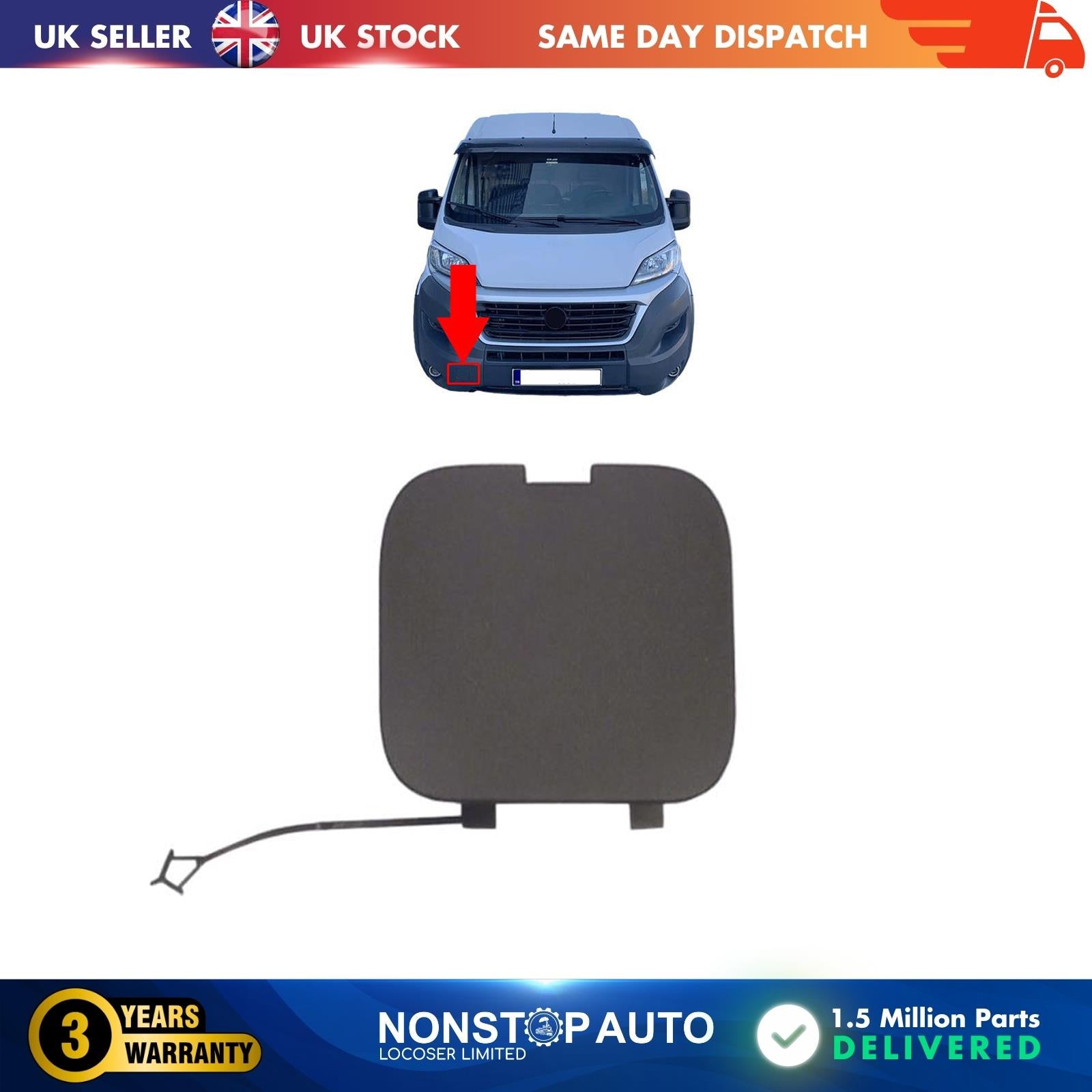FRONT BUMPER TOWING EYE HOLE COVER CAP FLAP FITS PEUGEOT BOXER CITROEN RELAY JUMPER FIAT DUCATO 735589787,735589821
