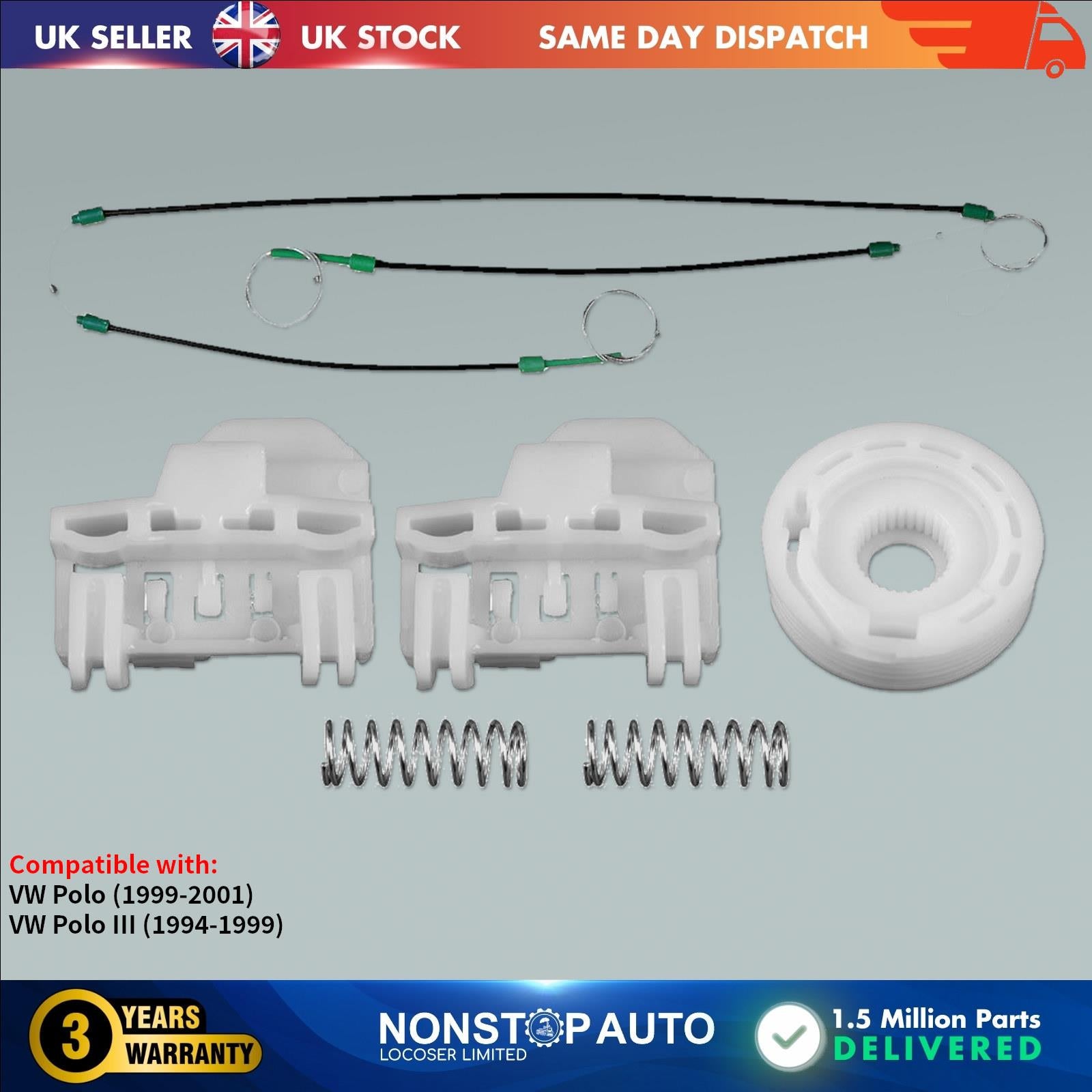 Fits VW Polo III 6N1 6N2  Window Regulator Repair Kit Front Right Side 6N3837462D
