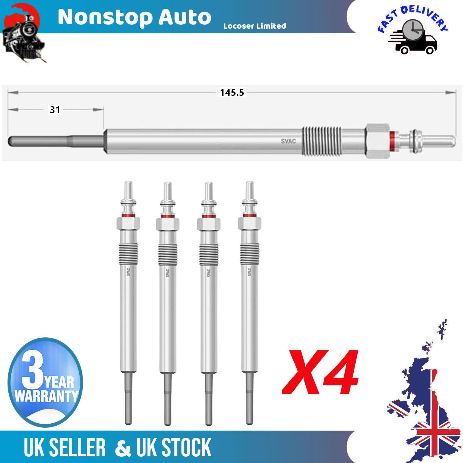 4X Glow Plugs For VAUXHALL Astra J K Insignia A B Meriva B Mokka Zafira 55570037
