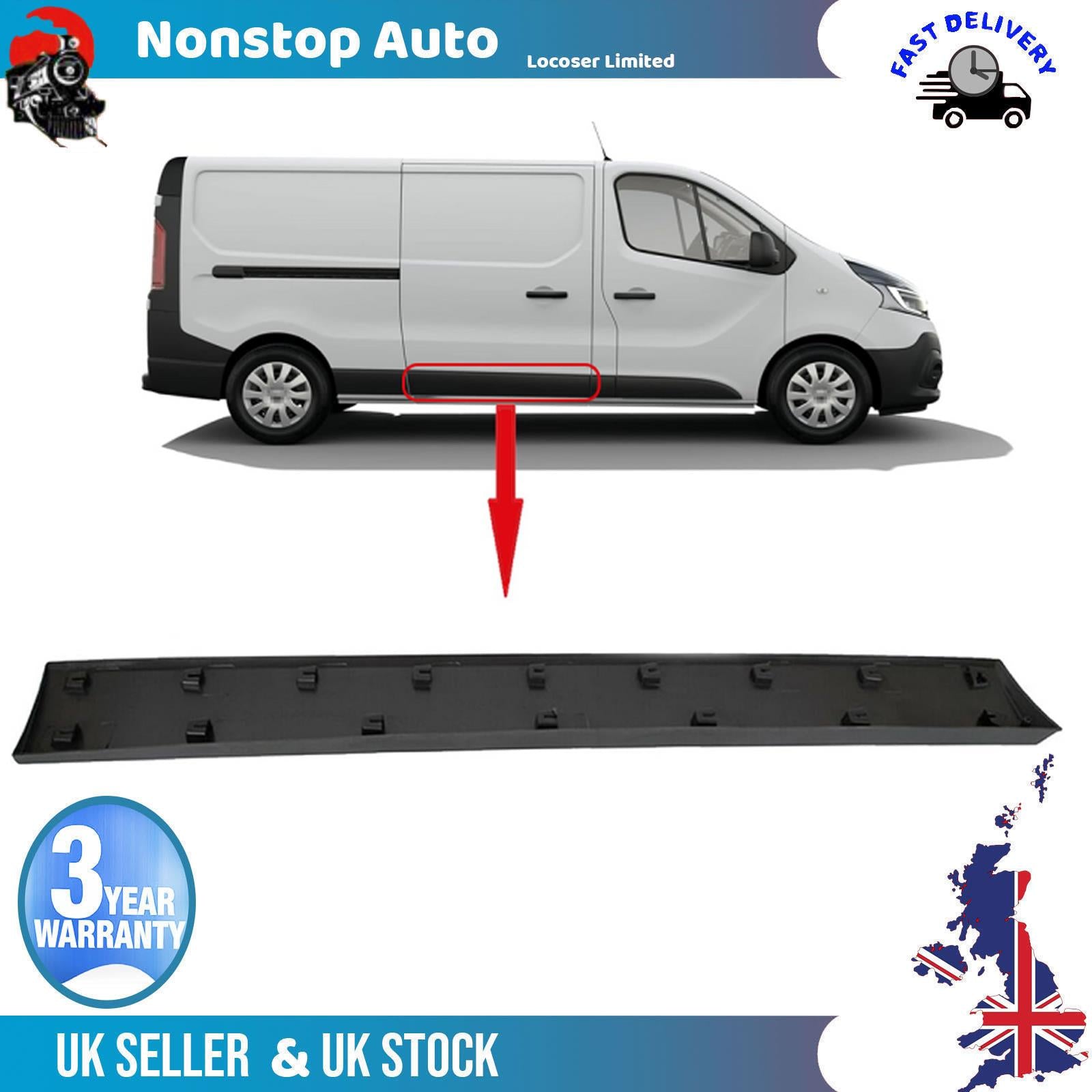 Side Door Moulding Panel Trim Right Side Fits FIAT Talento  828208208R