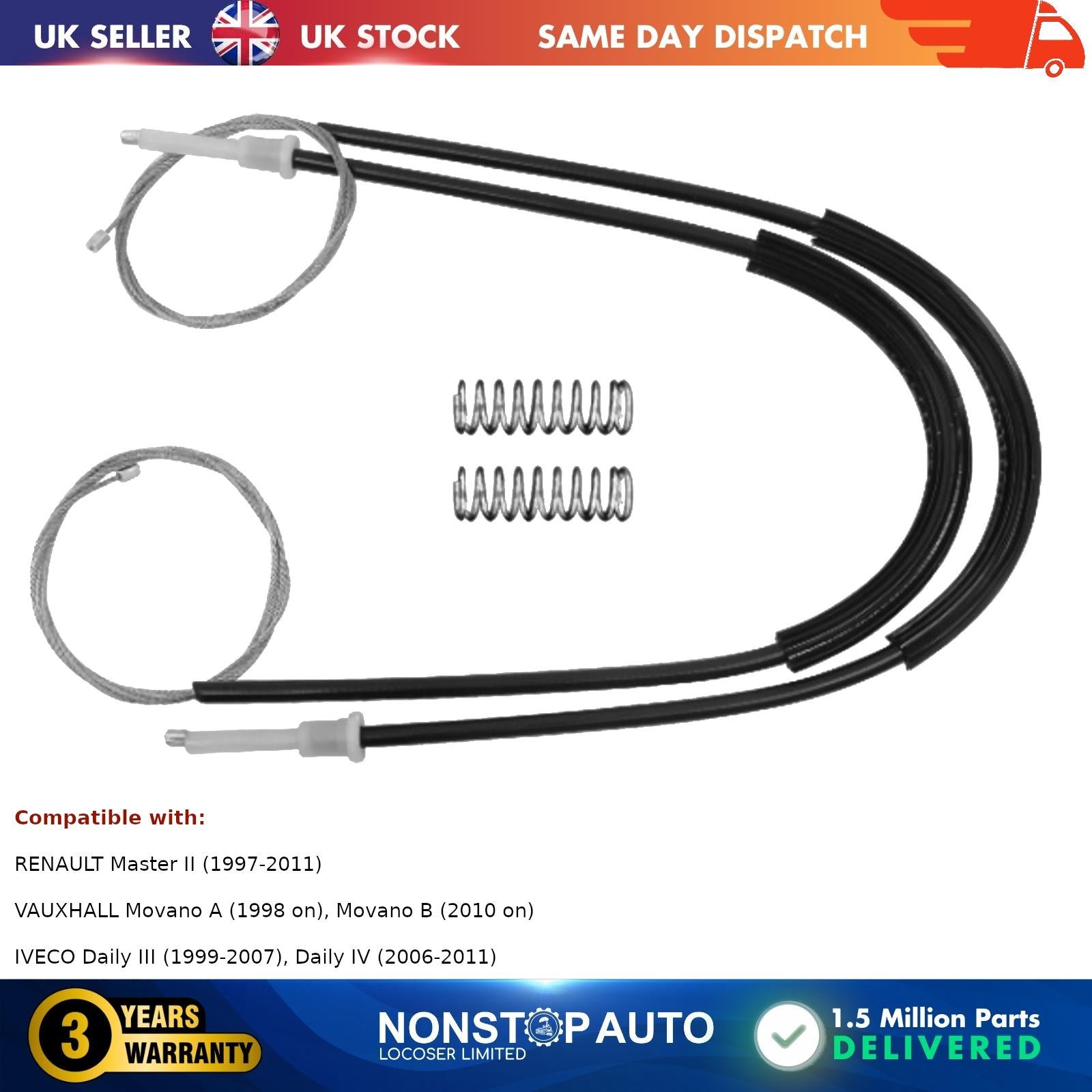 Window Regulator Repair Kit Left and Right Fits RENAULT Master II 7700352494
