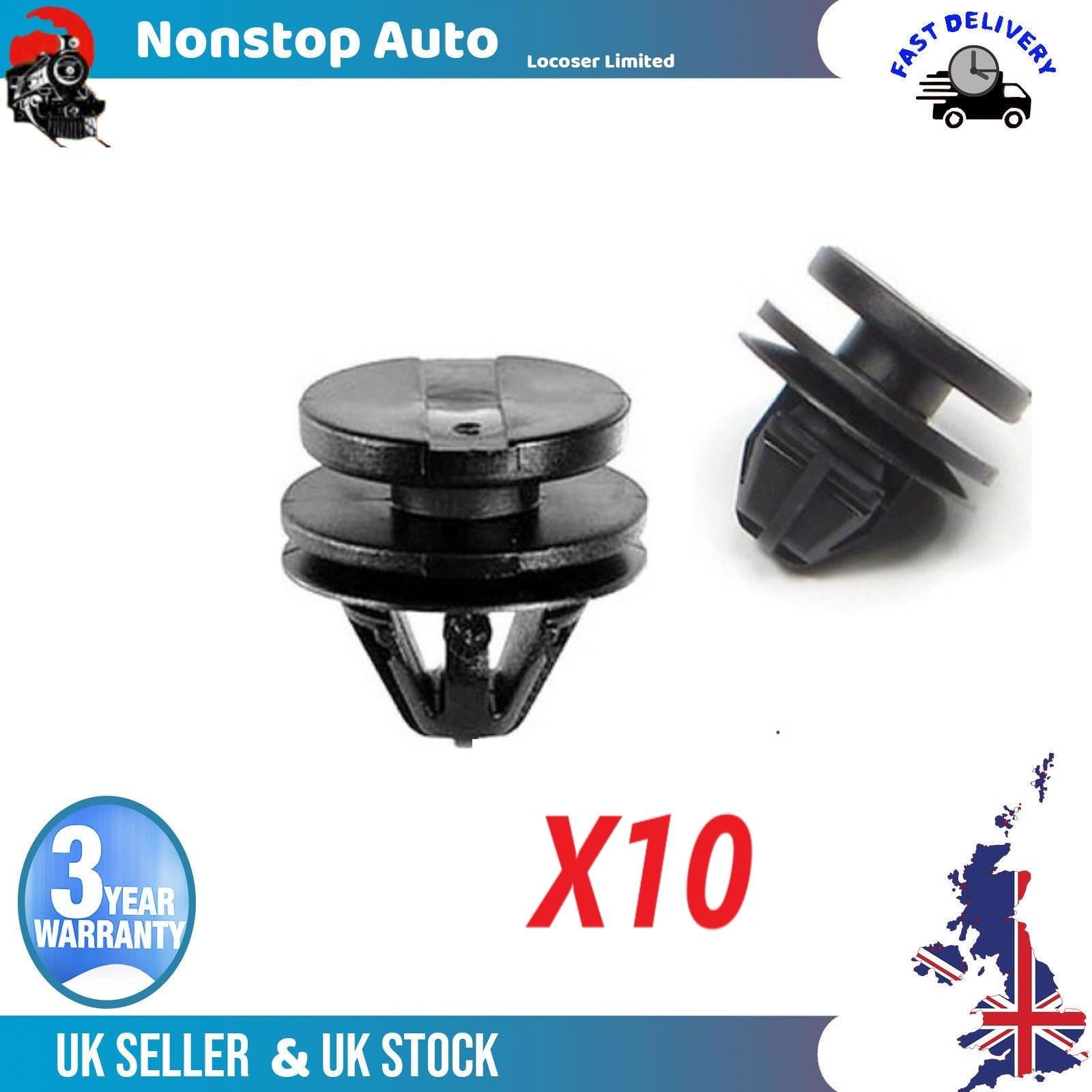 10X Door Exterior Trim Wheel Arch Clips For LAND ROVER Discovery Mk3 Mk4 DYC500110K