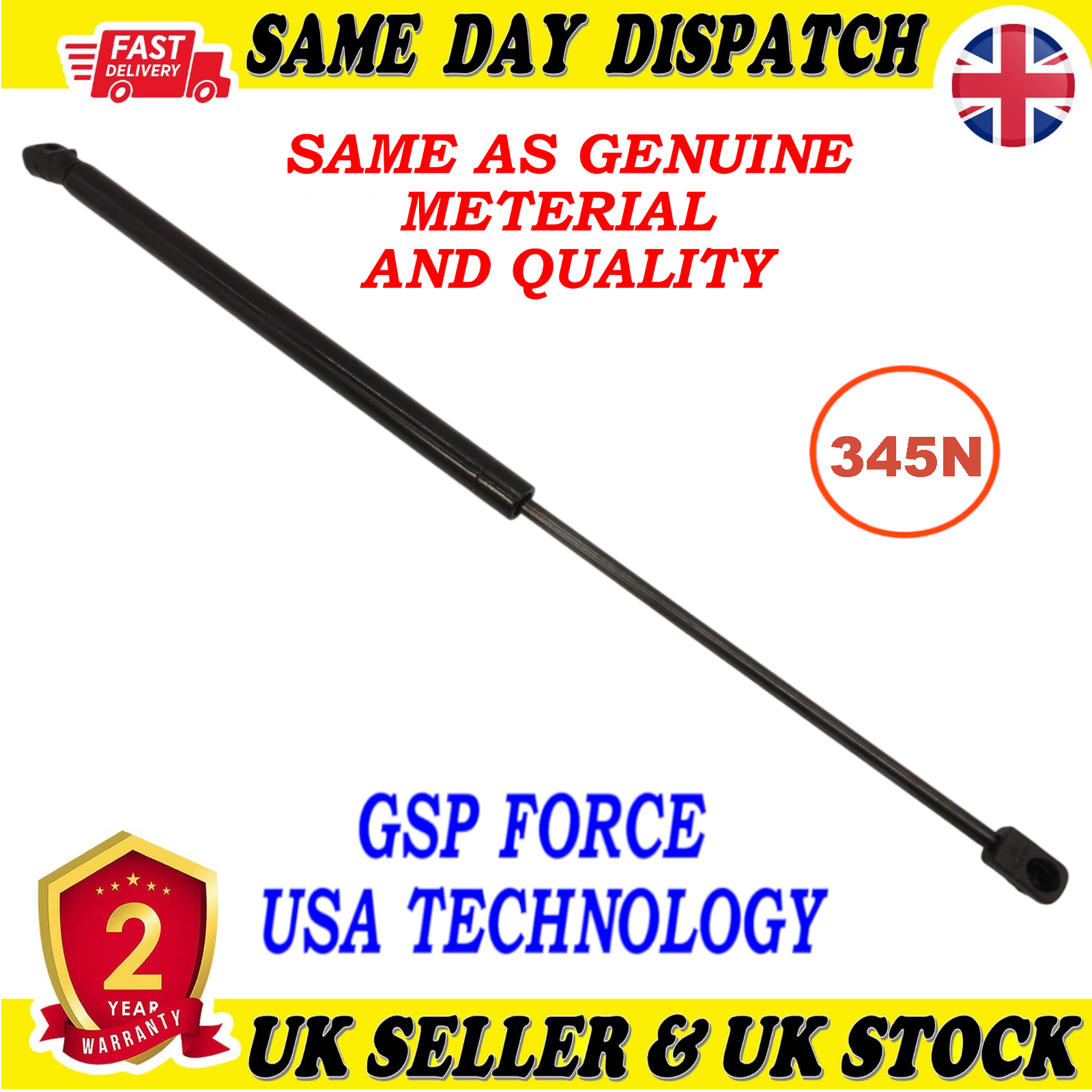 TAILGATE BOOT GAS STRUTS 345 Newton FOR VAUXHALL ASTRA K 39021480