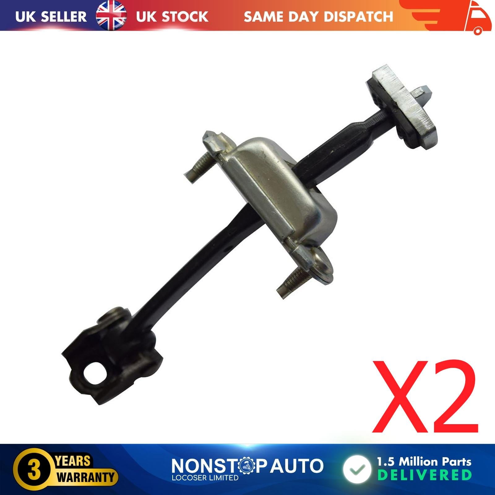 2 X Rear Door Hinge Stop Check Strap Limitery Right and Left Side Fits CITROEN C4  9181H7