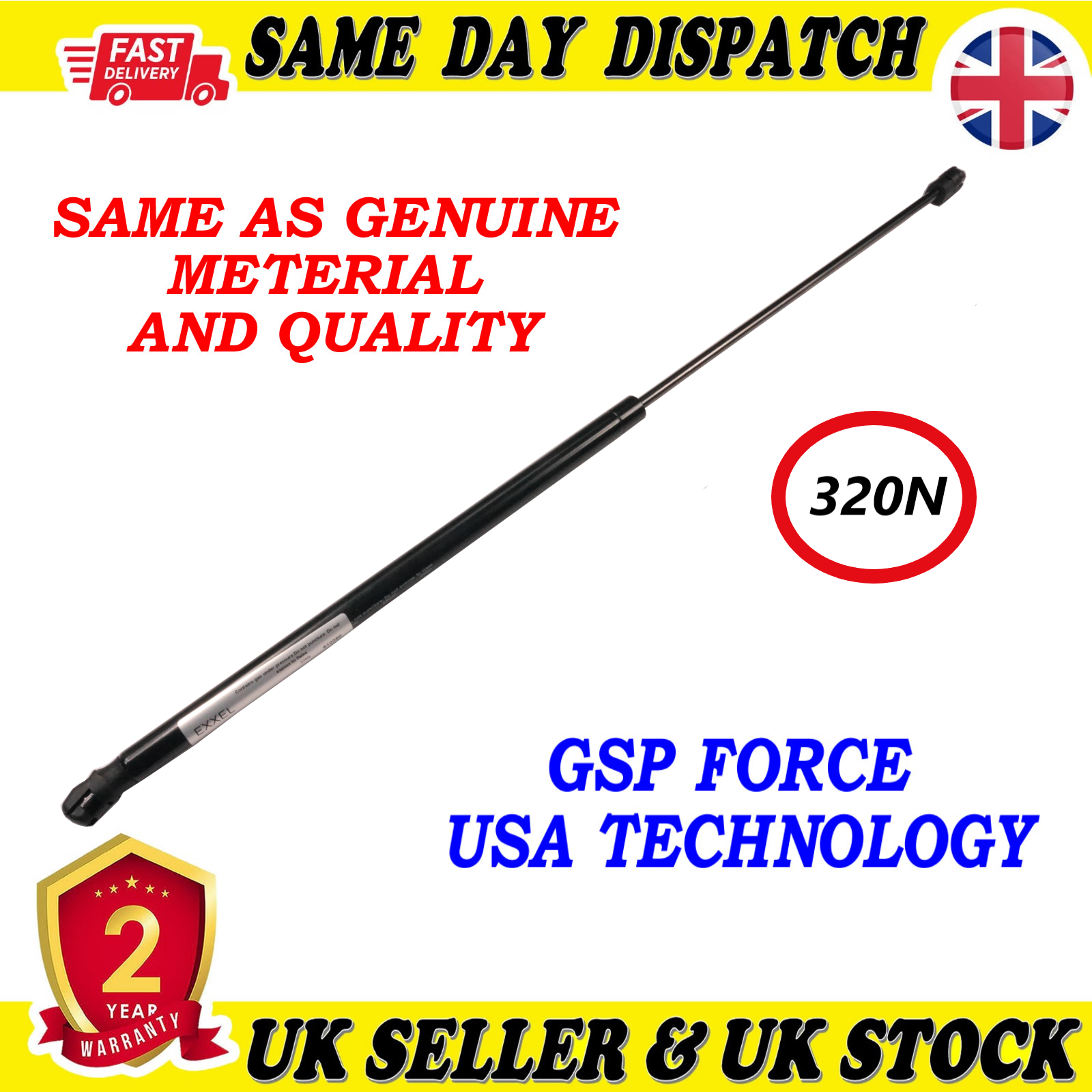 TAILGATE BOOT GAS STRUTS 320 Newton FOR VW PASSAT 3AA823359A