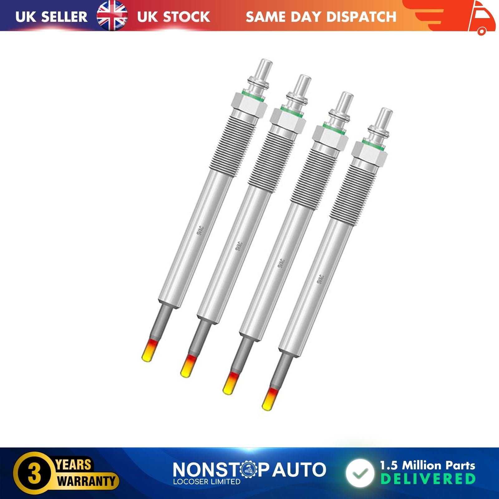 4X Glow Plug Fits MITSUBISHI L 200 / TRITON 2.5 DiD 1820A009 0250523002 GLP242