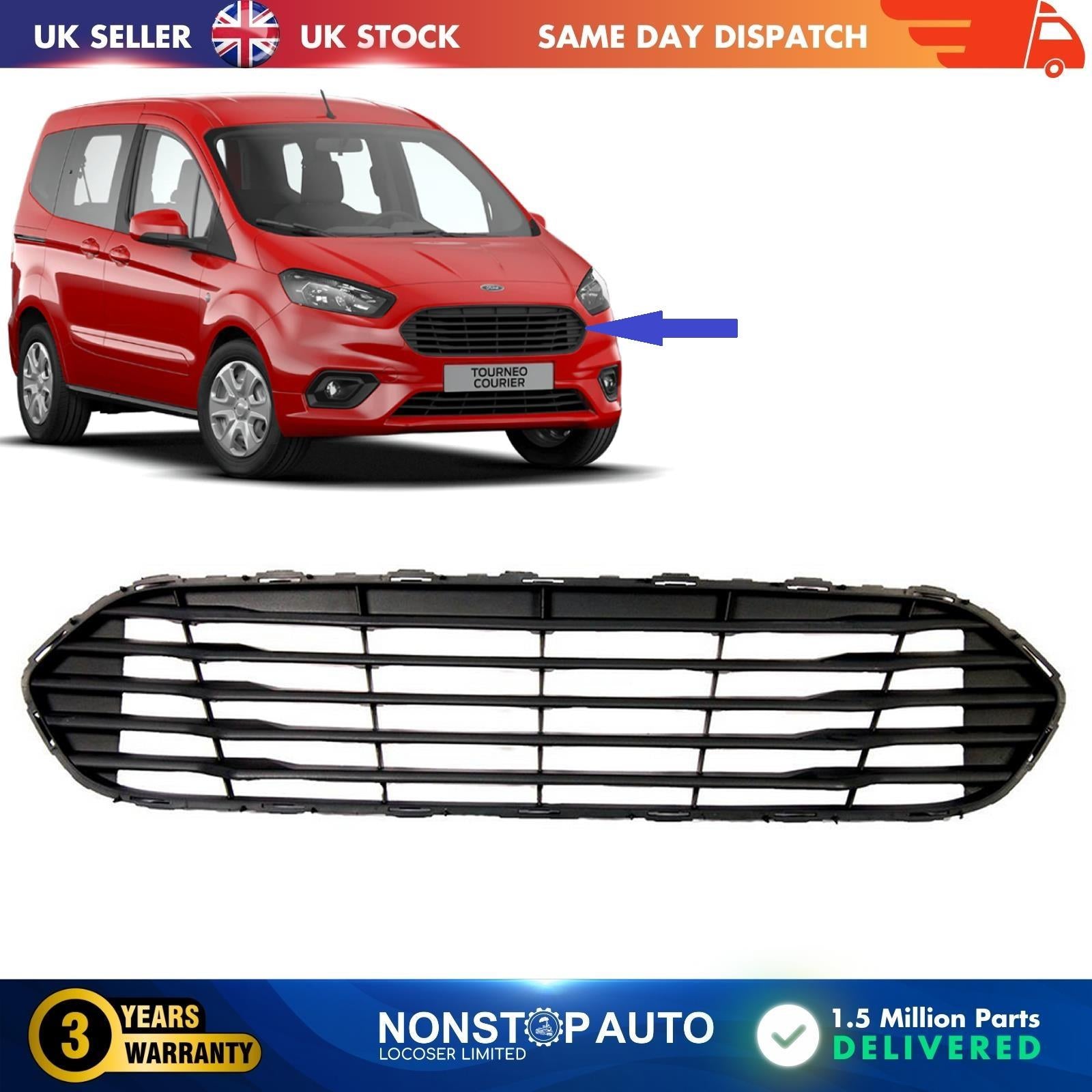 FRONT BUMPER CENTRE RADIATOR GRILLE FOR FORD TRANSIT COURIER 2259523