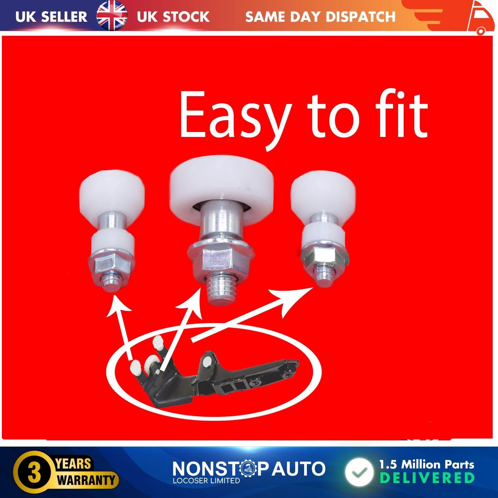 Sliding Door Roller Guide Hinge Bearing Middle L or R For VW Caddy III IV
