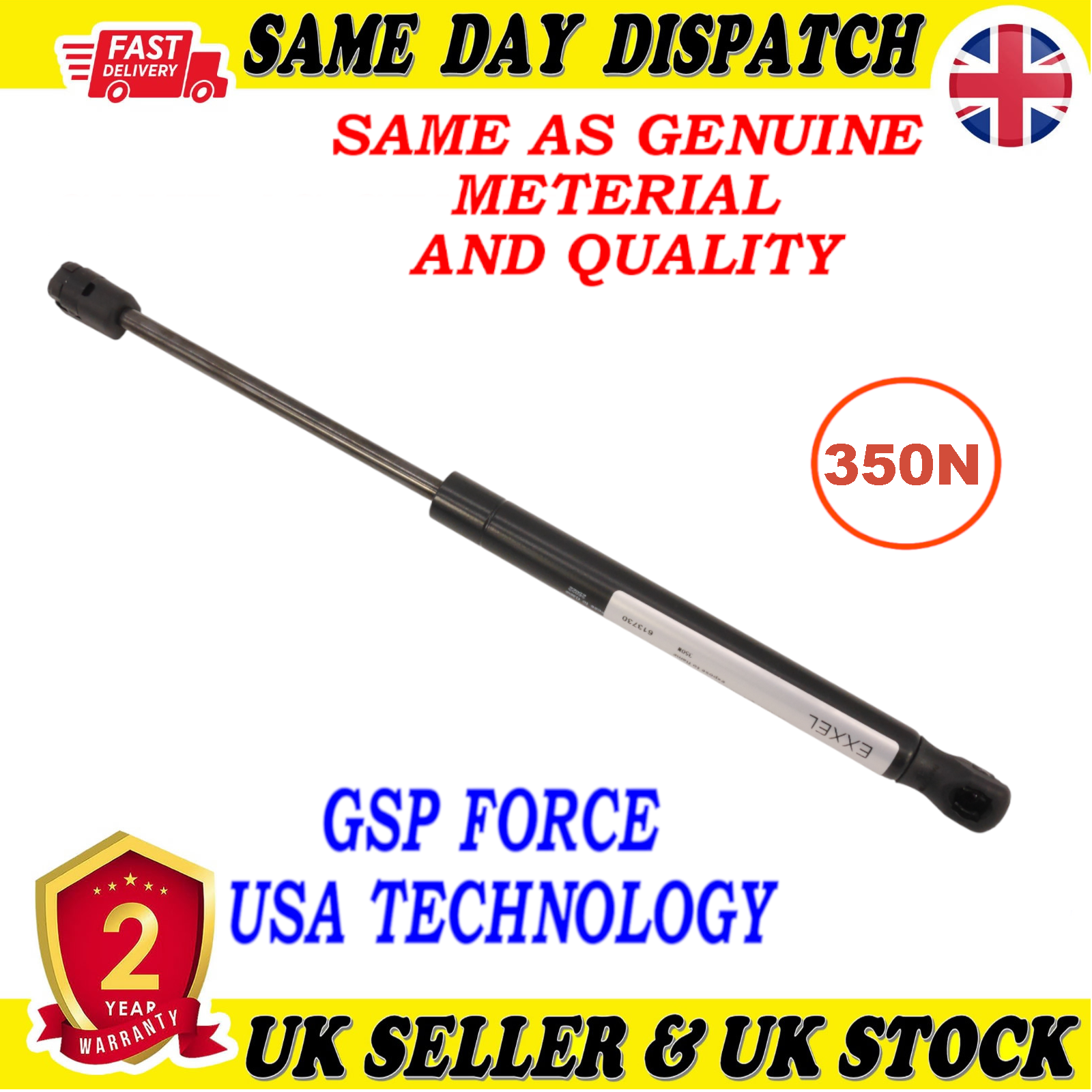 TAILGATE BOOT GAS STRUTS 350 Newton FOR RENAULT MEGANE II 8200119497