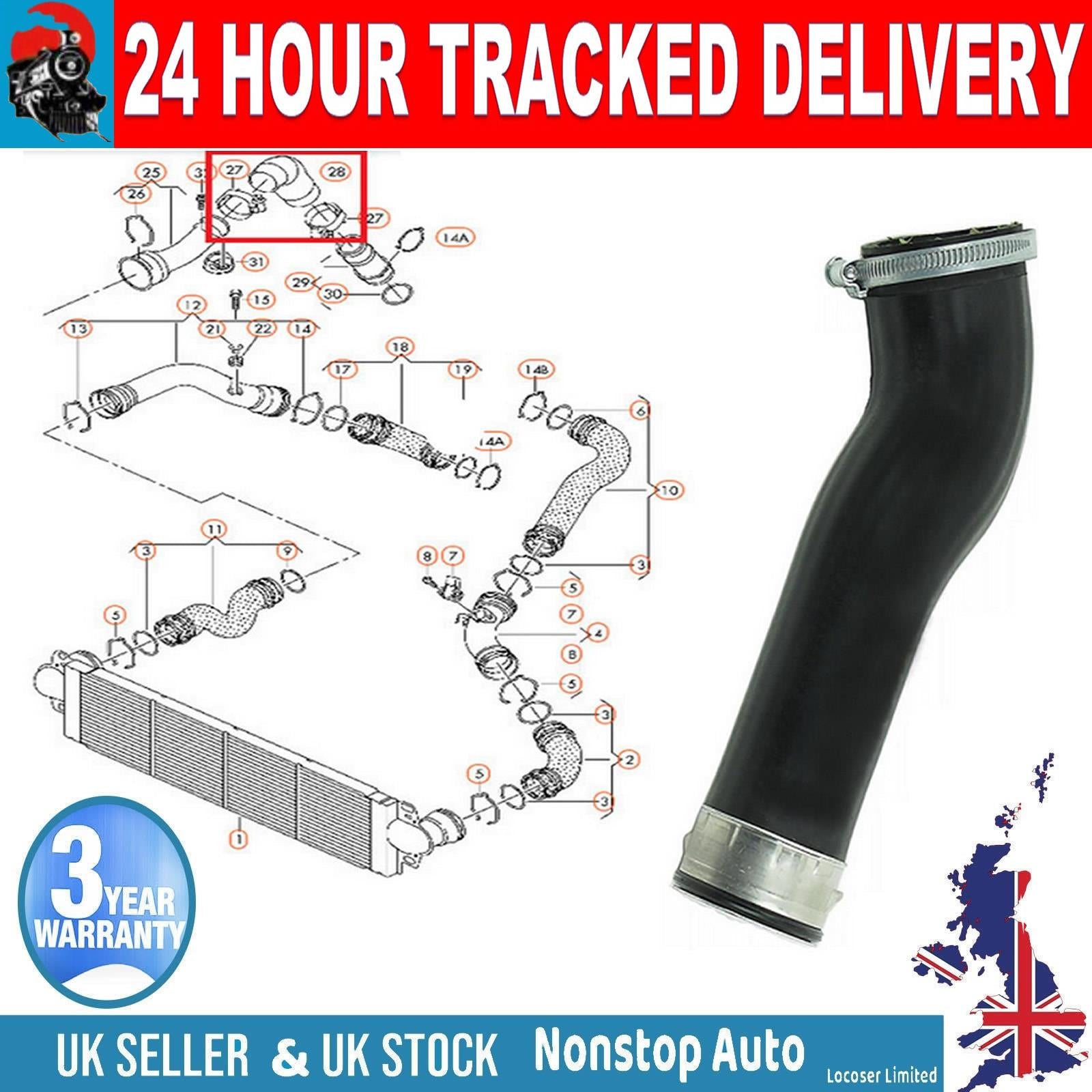 TURBO INTERCOOLER TURBO HOSE PIPE FOR VW TRANSPORTER MULTIVAN  T5 7H0145708J