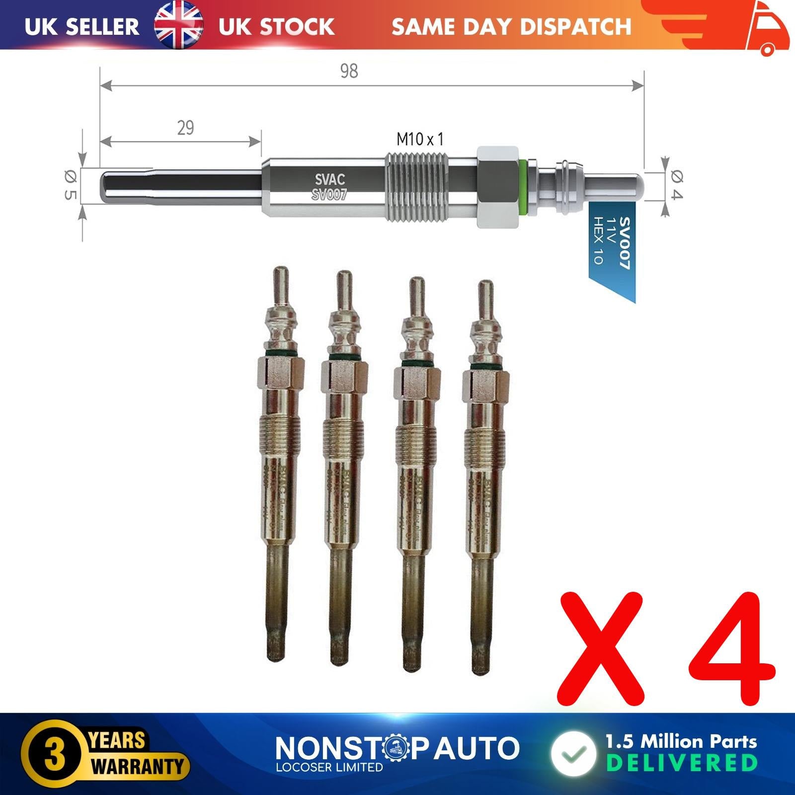 4X Glow Plugs For ROVER 45 I 800 N10579201