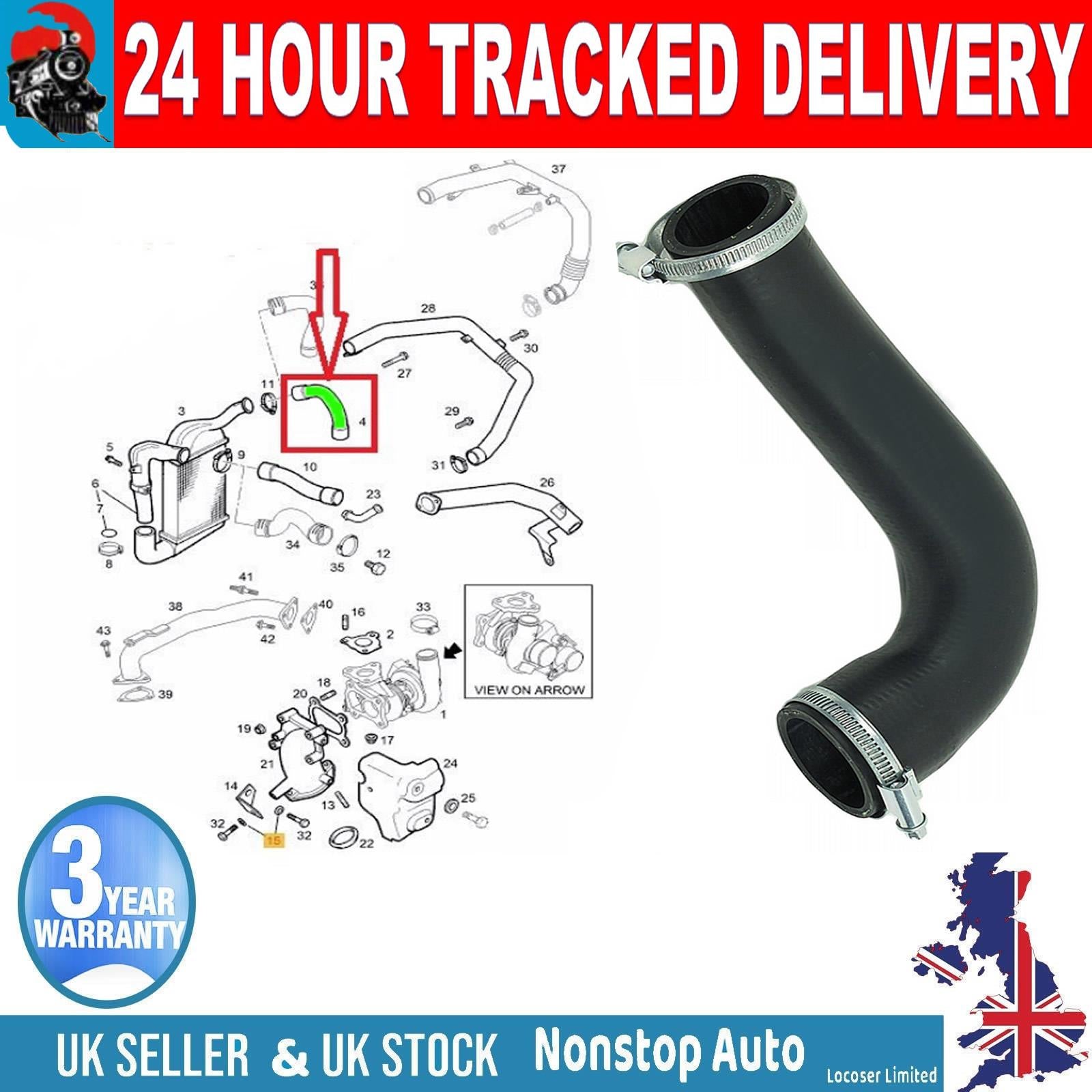TURBO INTERCOOLER HOSE PIPE FOR OPEL VAUXHALL ASTRA G 1.7 TDI  1302602