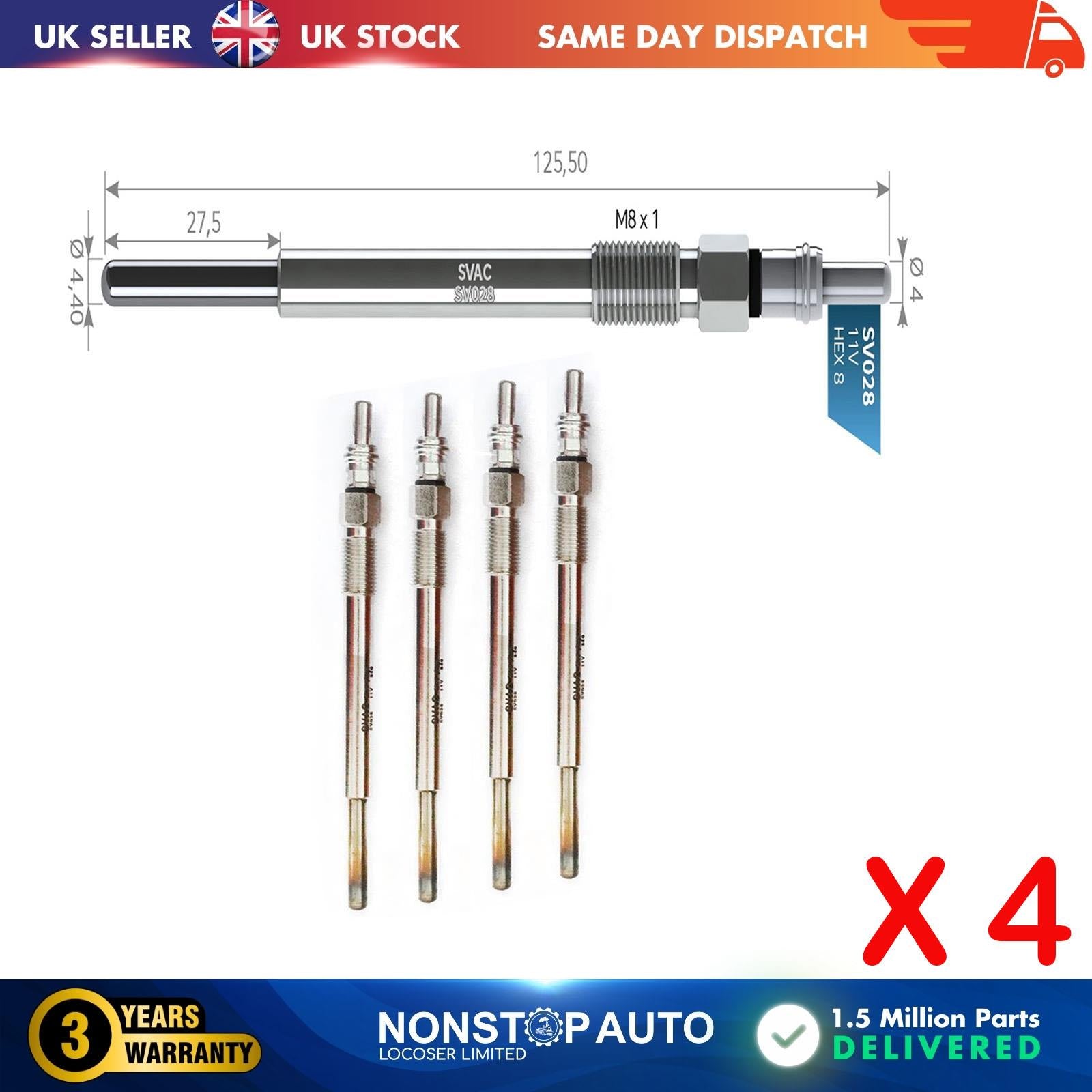 4X Glow Plugs For MINI Mini 12237806041