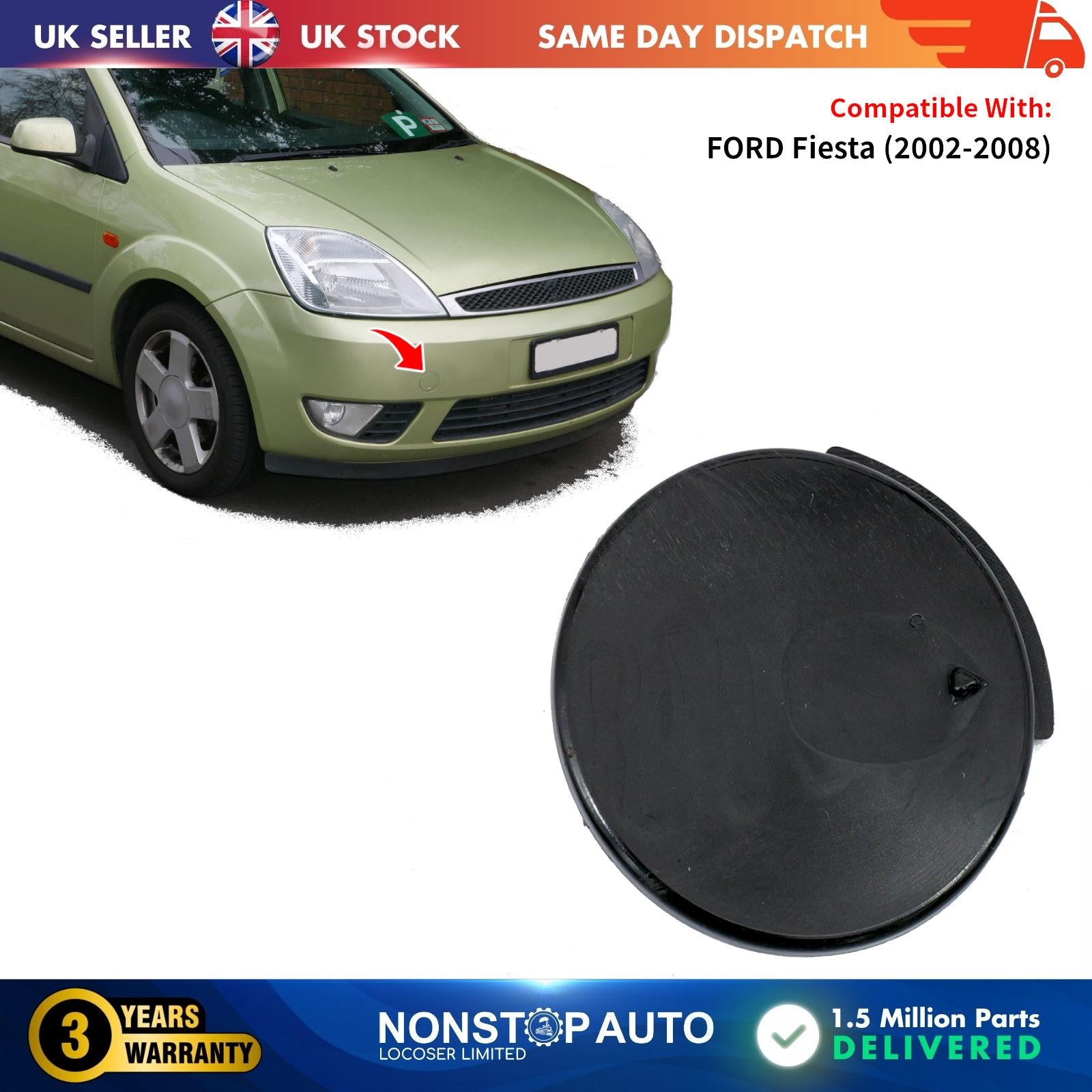 Tow Eye Cover Cap Primed For FORD Fiesta 2002-2008 2S6117A989AA