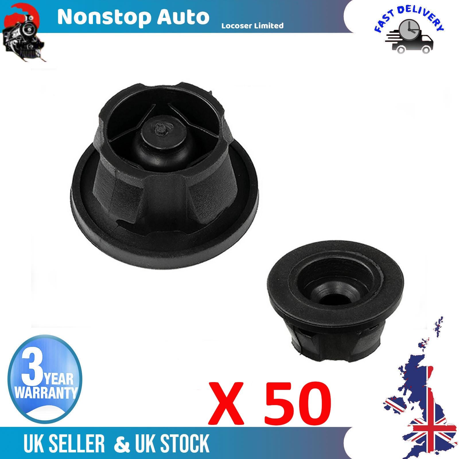 50 X ENGINE COVER GOMMETS BUNG ABSORBERS FITS MERCEDES-BENZ Vito Viano Sprinter C E M R S G GL Class CLS SLK A6420940785