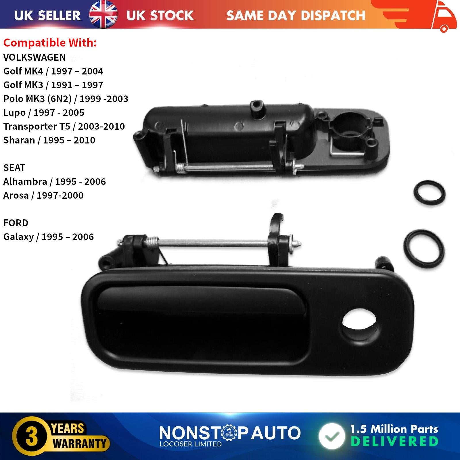VW Sharan Golf Polo Seat Alhambra Ford Galaxy Tailgate Door Lock Handle 1J6827565B