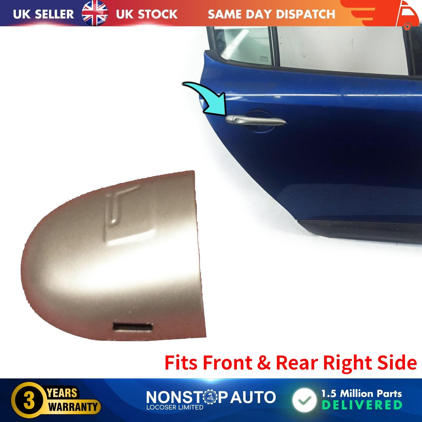 Door Handle Cover Grey Door Lock Cover Grey Right Side Fits RENAULT Laguna