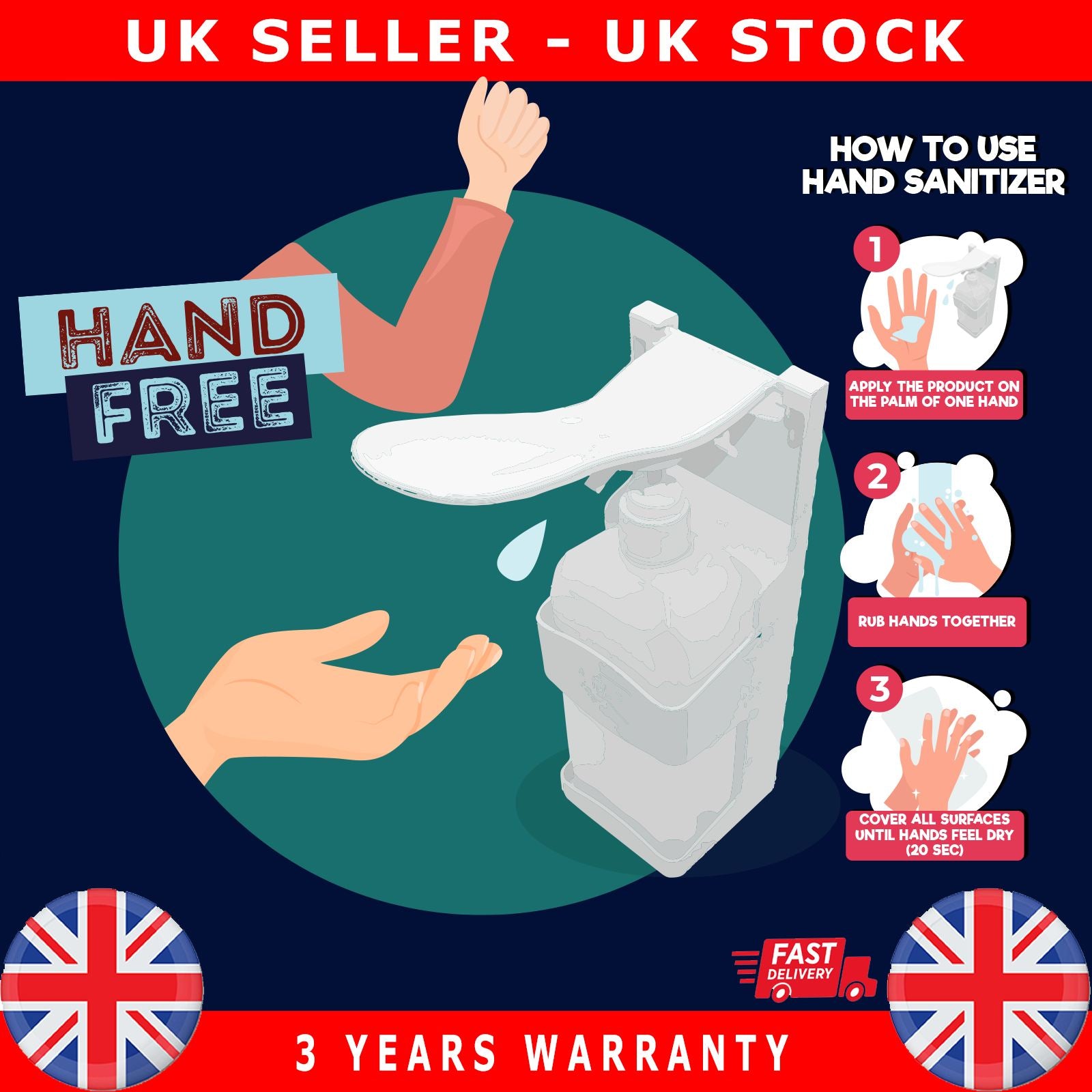 1 lt Wall mounted Dispenser For Public Hands Sanitizer Soap Shampoo
