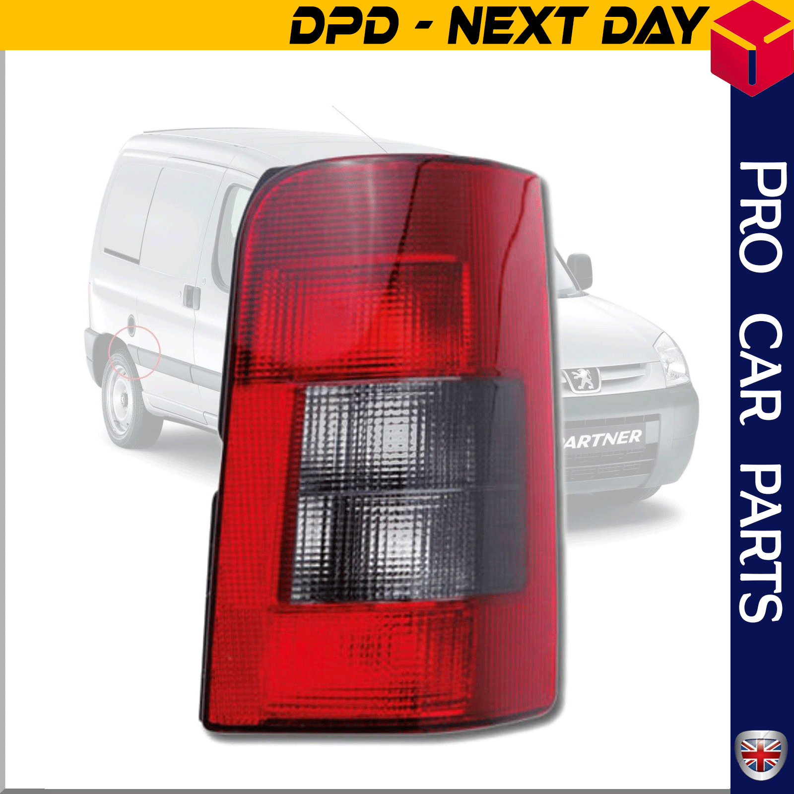 Rear Tail Light Lamp Right Fits CITROEN  Berlingo PEUGEOT Partner 6351H2