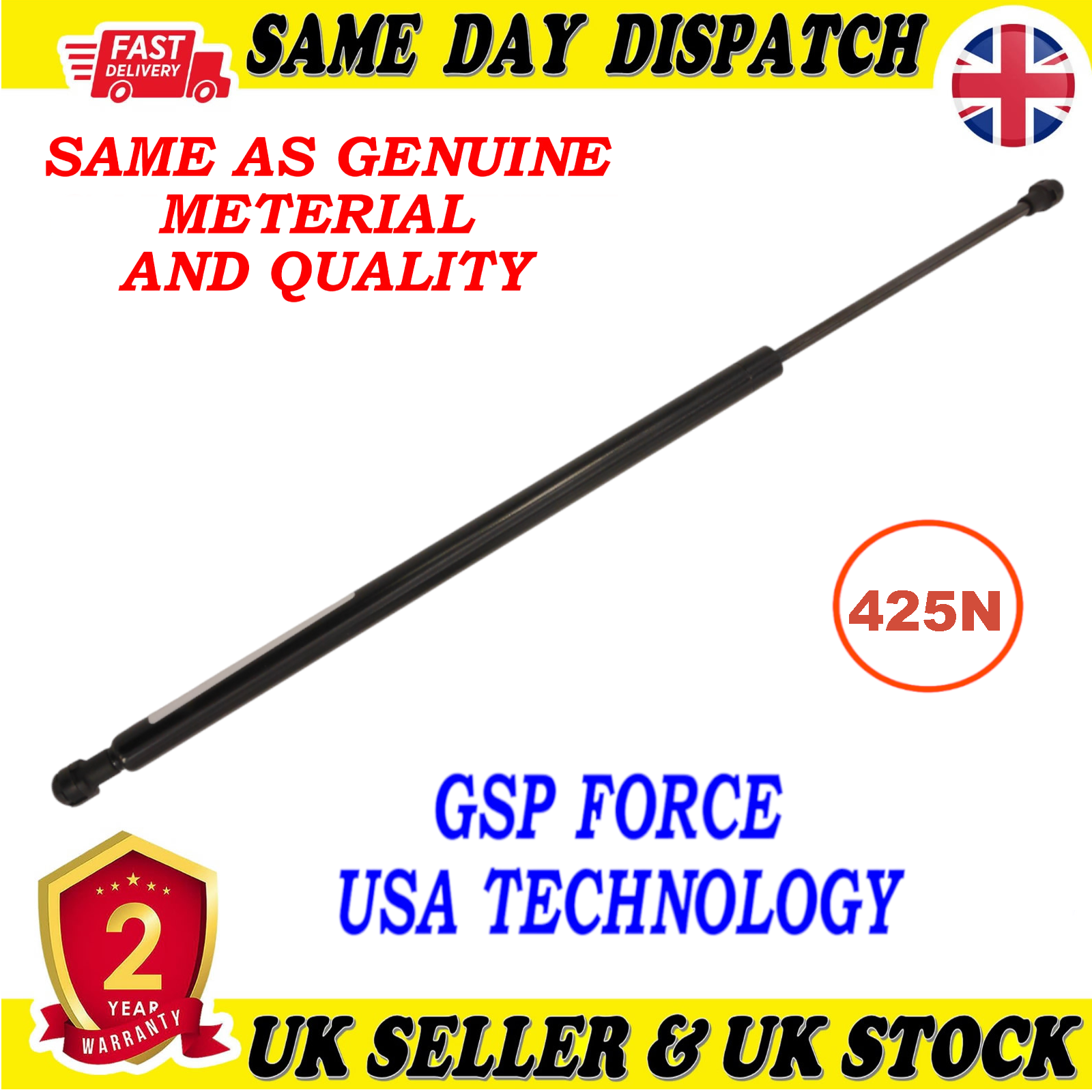 TAILGATE BOOT GAS STRUTS 425 Newton FOR NISSAN PRIMERA 904523F200